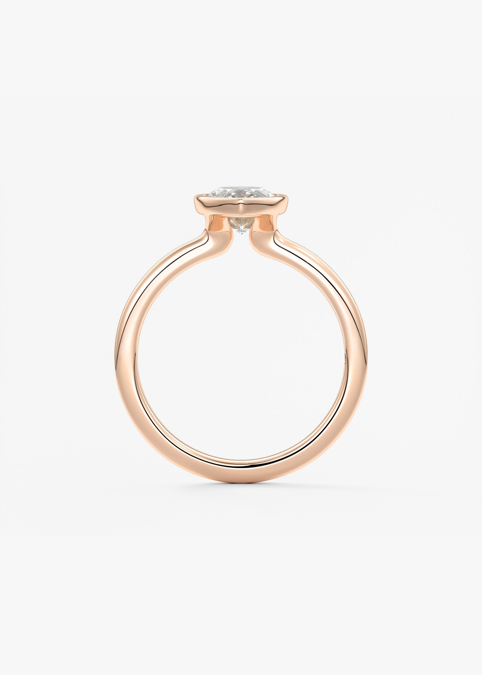 Oval Solitaire With Raised Basket Gallery Lab Grown Diamond Engagement Ring