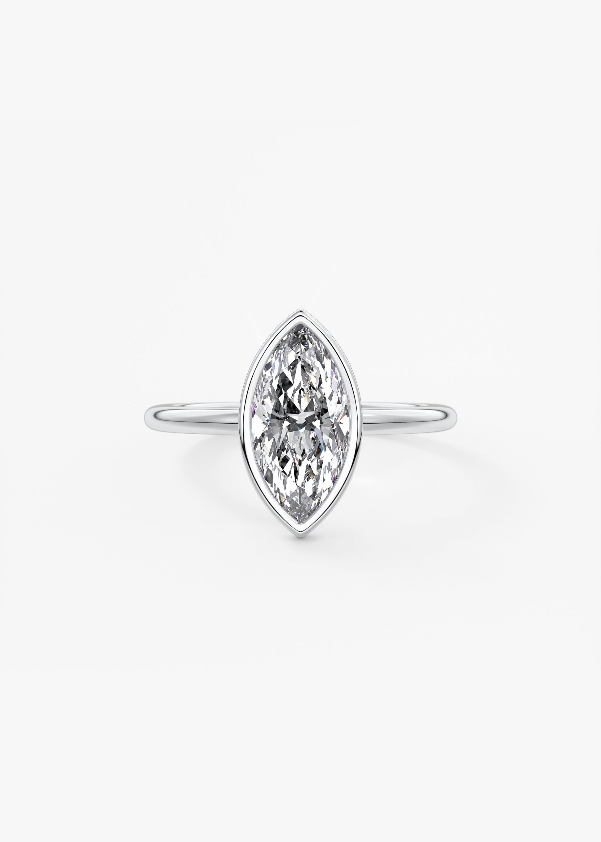Oval Solitaire With Raised Basket Gallery Lab Grown Diamond Engagement Ring