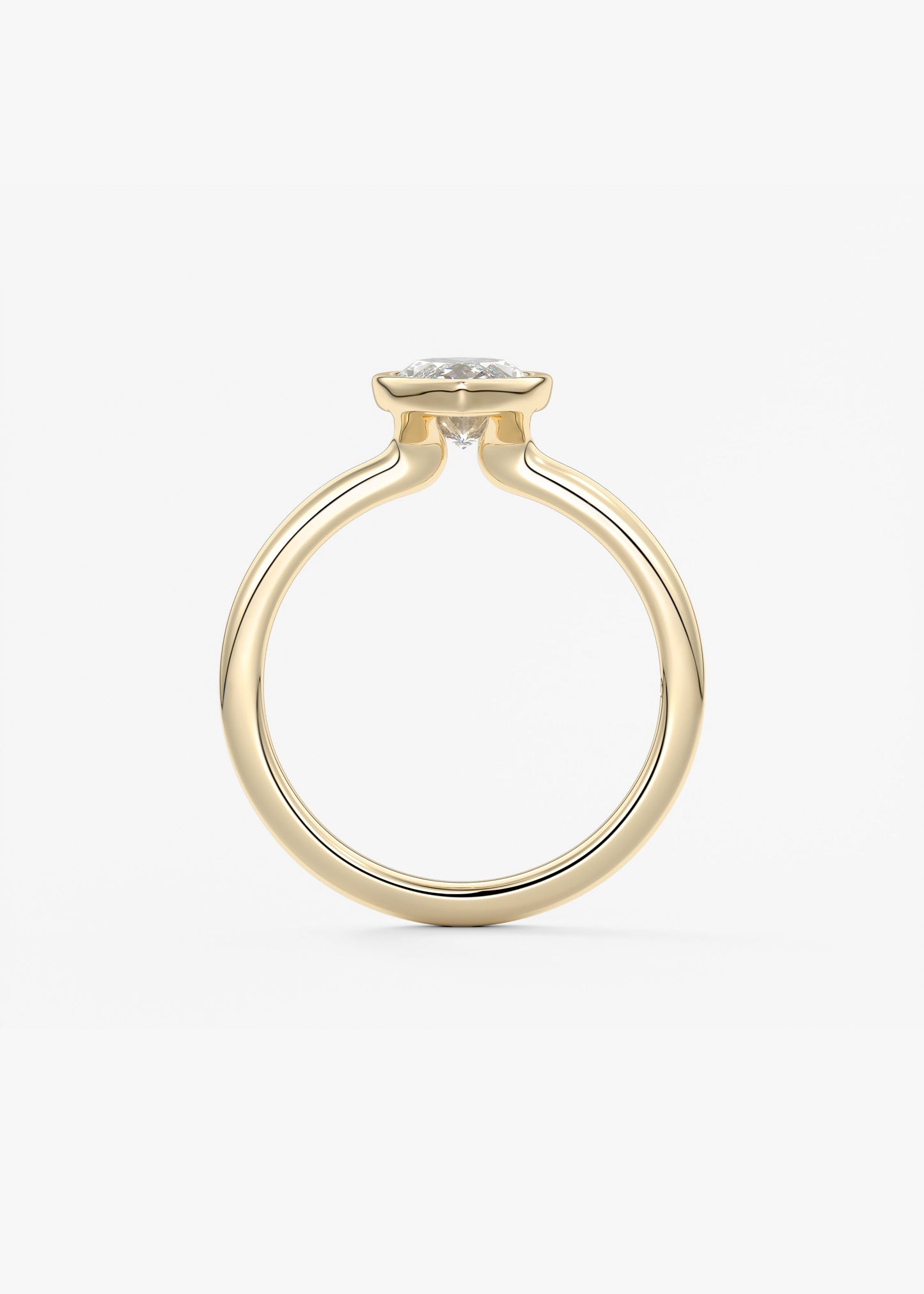 Oval Solitaire With Raised Basket Gallery Lab Grown Diamond Engagement Ring