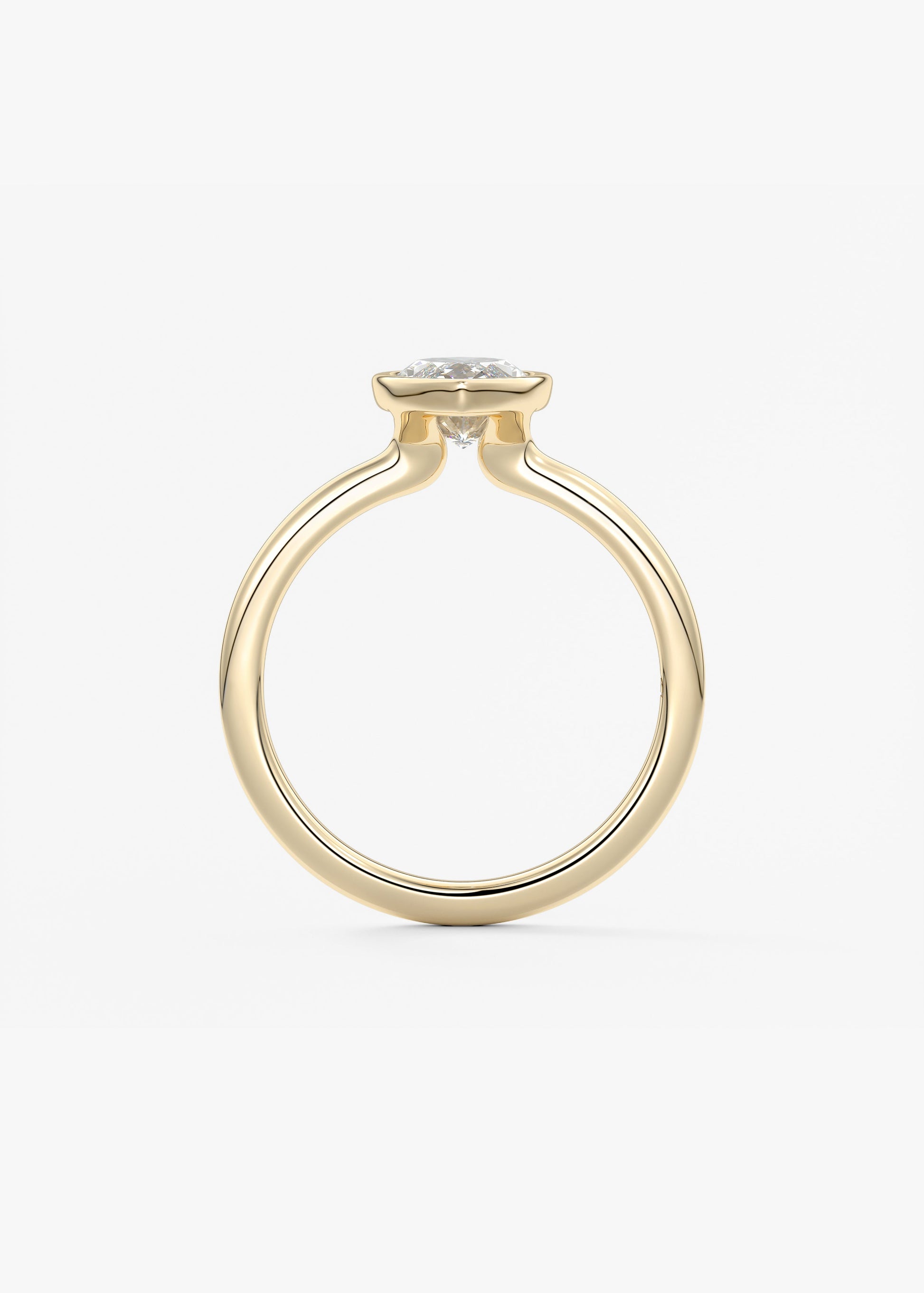 Oval Solitaire With Raised Basket Gallery Lab Grown Diamond Engagement Ring