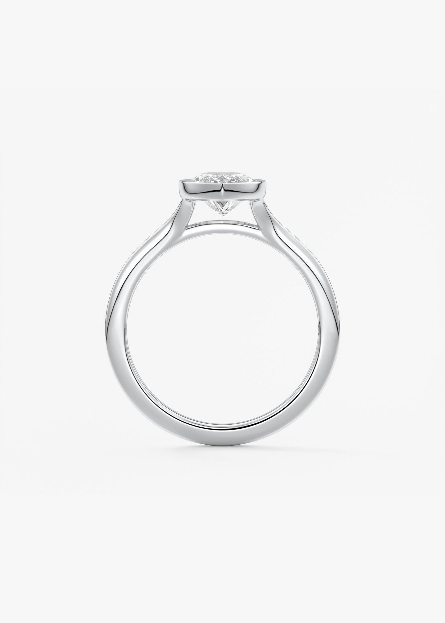 Oval Solitaire With Raised Basket Gallery Lab Grown Diamond Engagement Ring