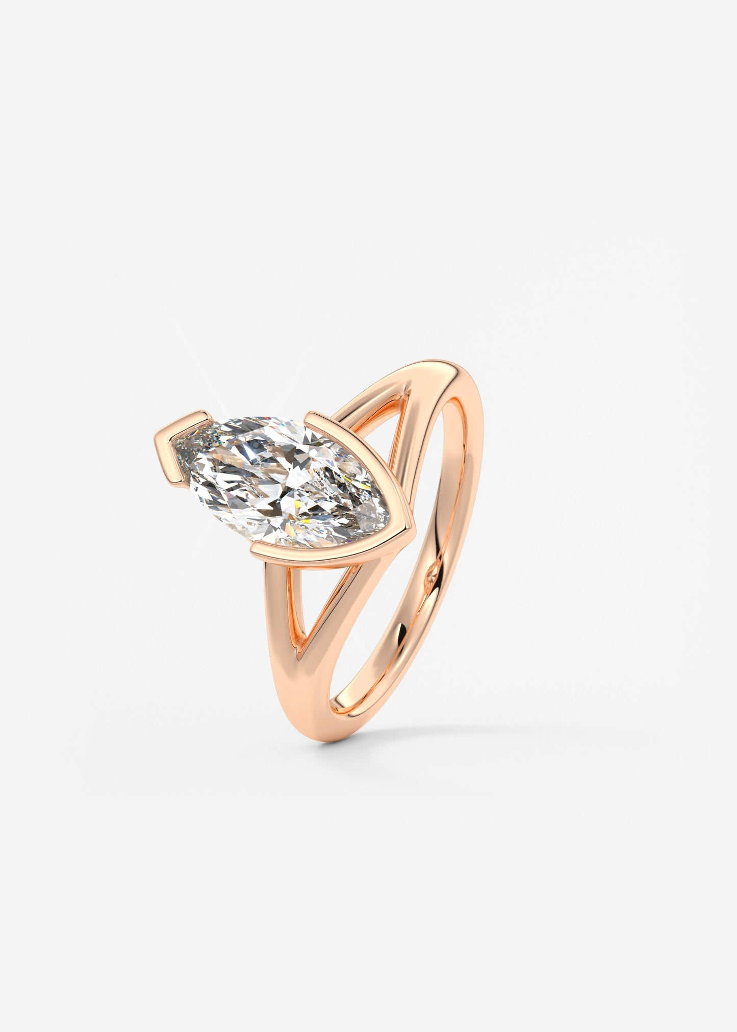 Oval Solitaire With Raised Basket Gallery Lab Grown Diamond Engagement Ring