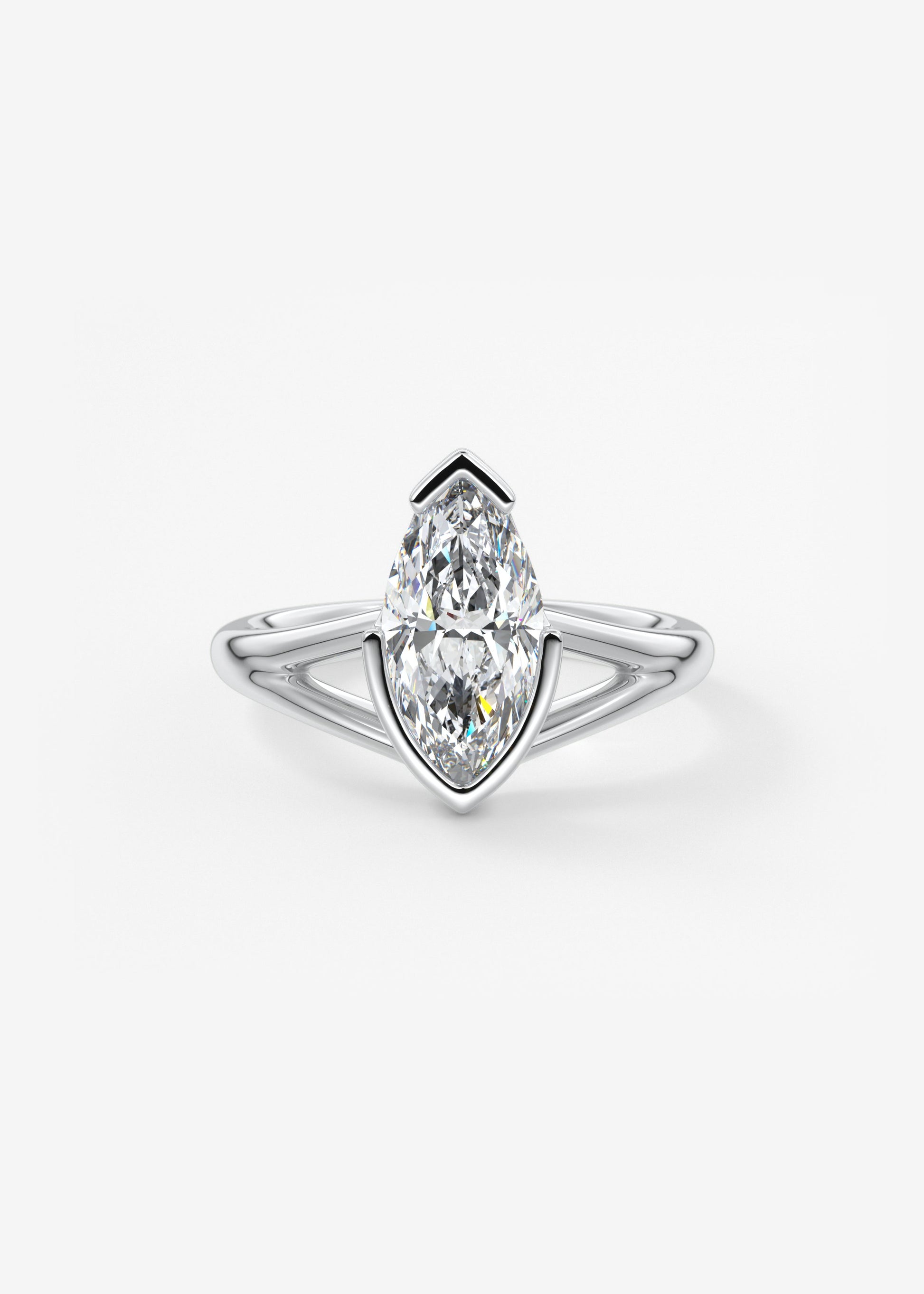Oval Solitaire With Raised Basket Gallery Lab Grown Diamond Engagement Ring