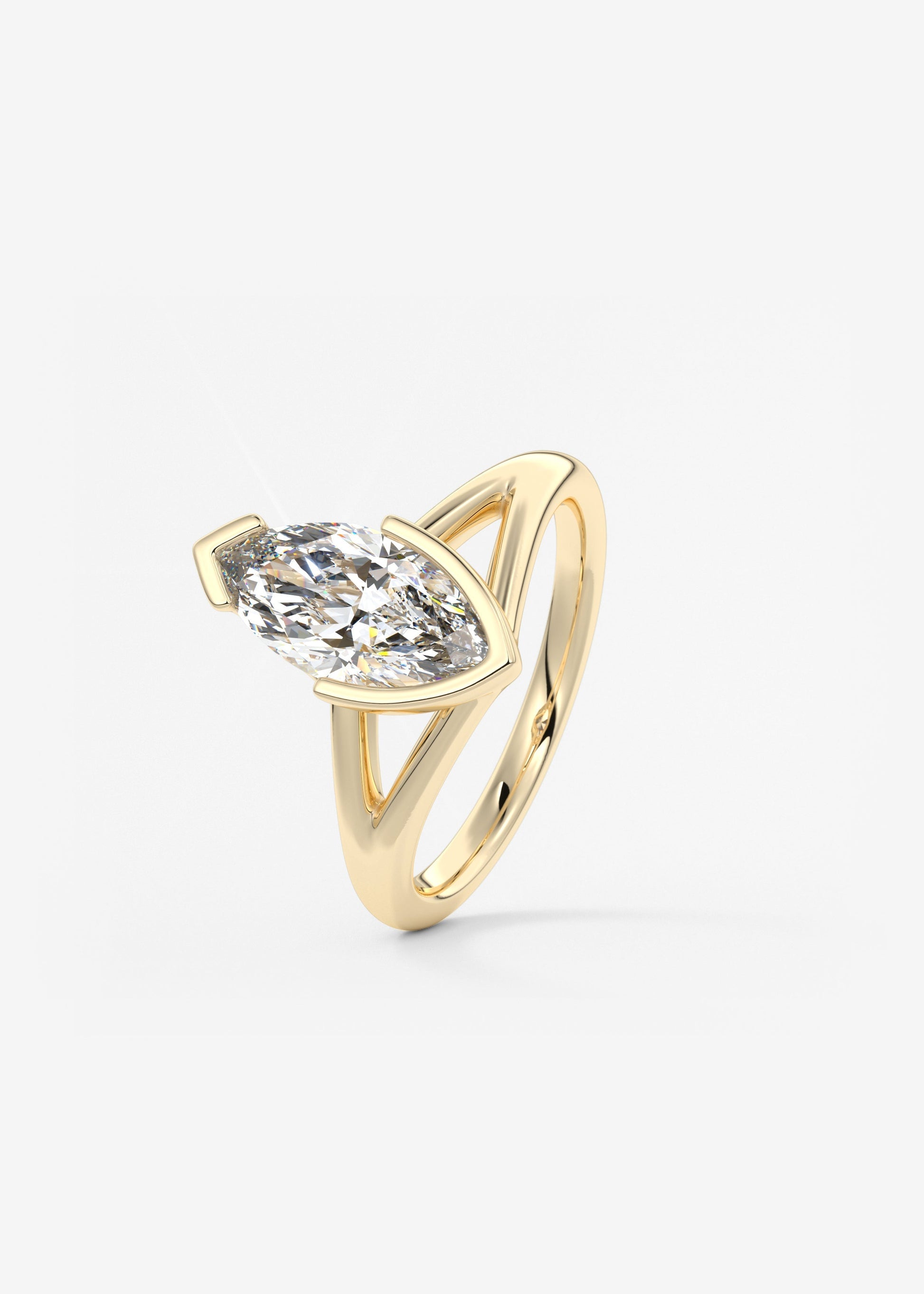 Oval Solitaire With Raised Basket Gallery Lab Grown Diamond Engagement Ring