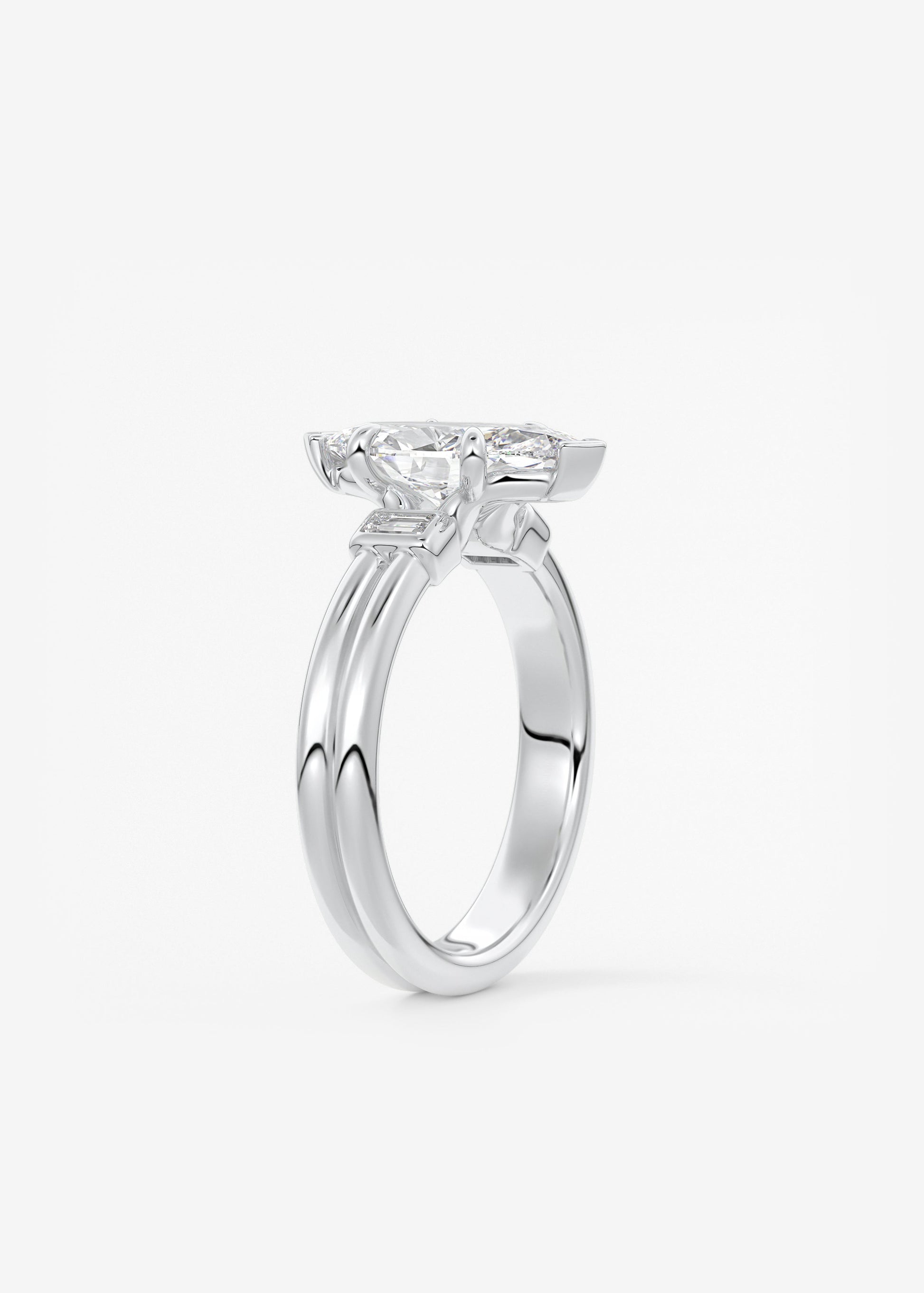 Oval Solitaire With Raised Basket Gallery Lab Grown Diamond Engagement Ring