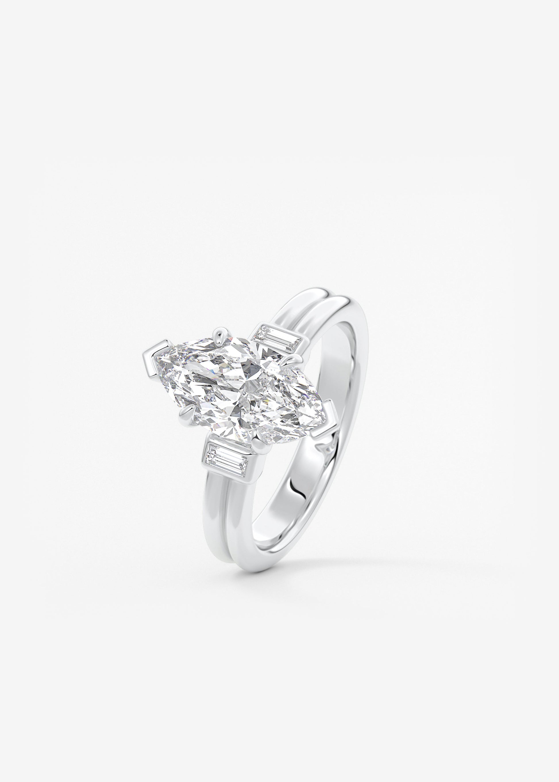 Oval Solitaire With Raised Basket Gallery Lab Grown Diamond Engagement Ring