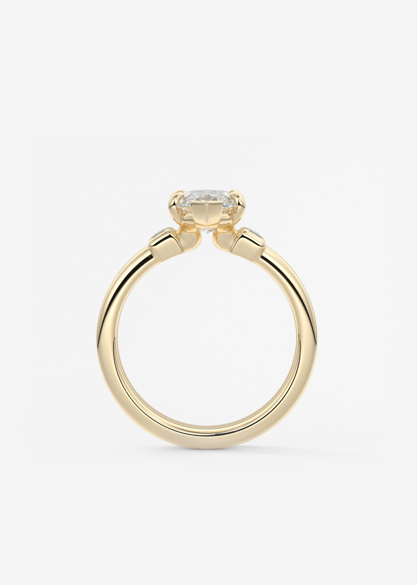 Oval Solitaire With Raised Basket Gallery Lab Grown Diamond Engagement Ring