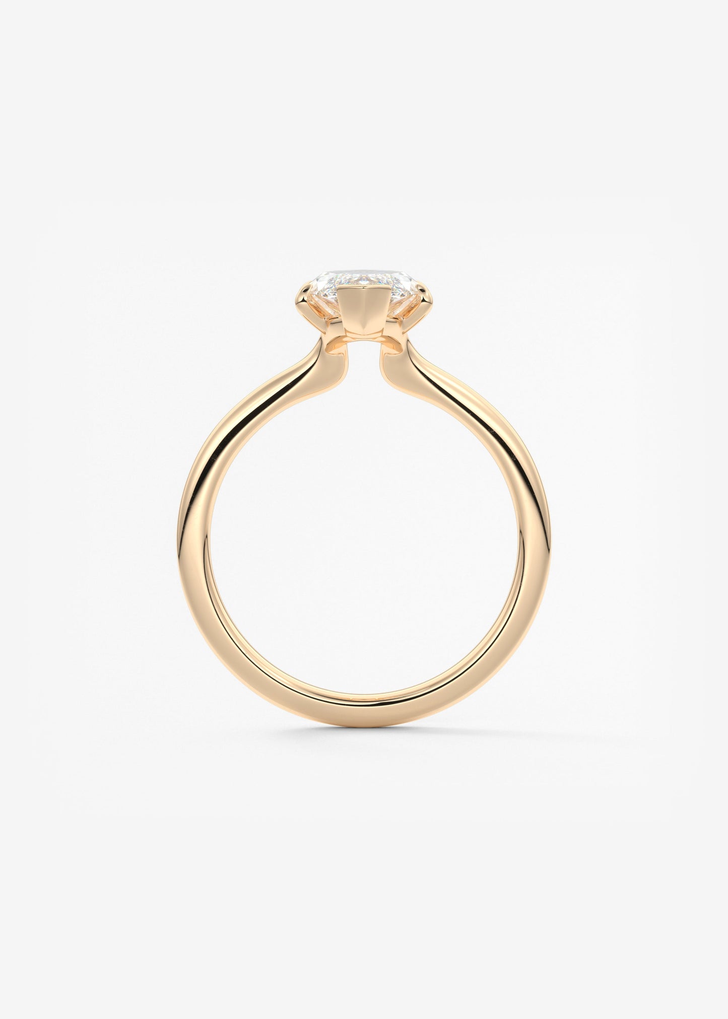 Oval Solitaire With Raised Basket Gallery Lab Grown Diamond Engagement Ring