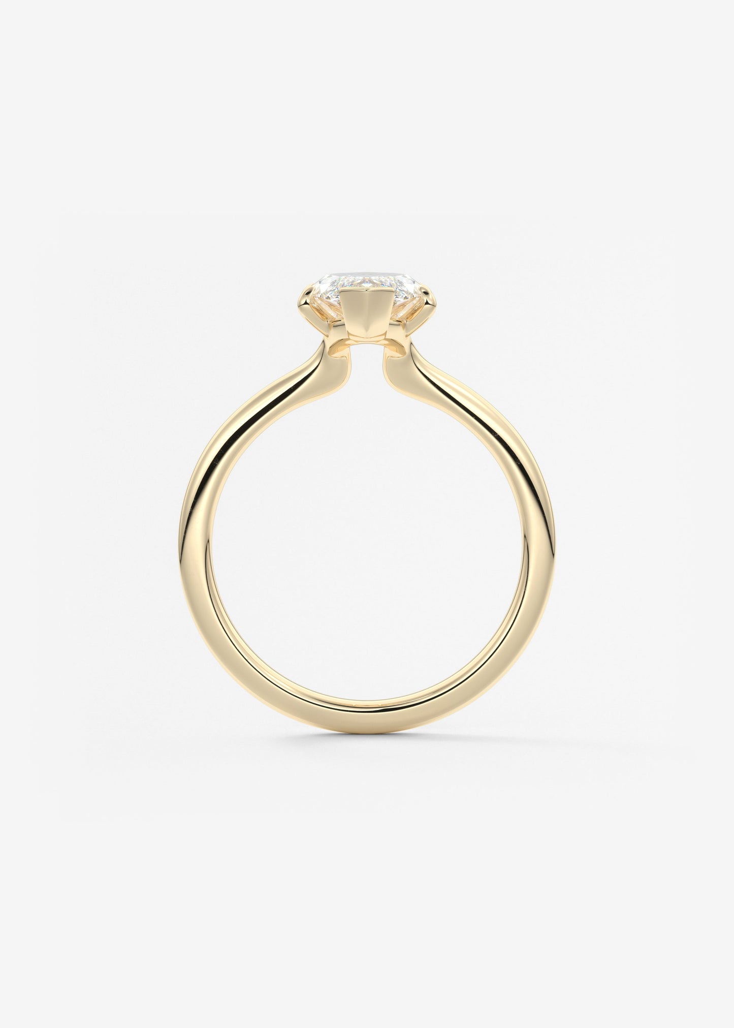 Oval Solitaire With Raised Basket Gallery Lab Grown Diamond Engagement Ring