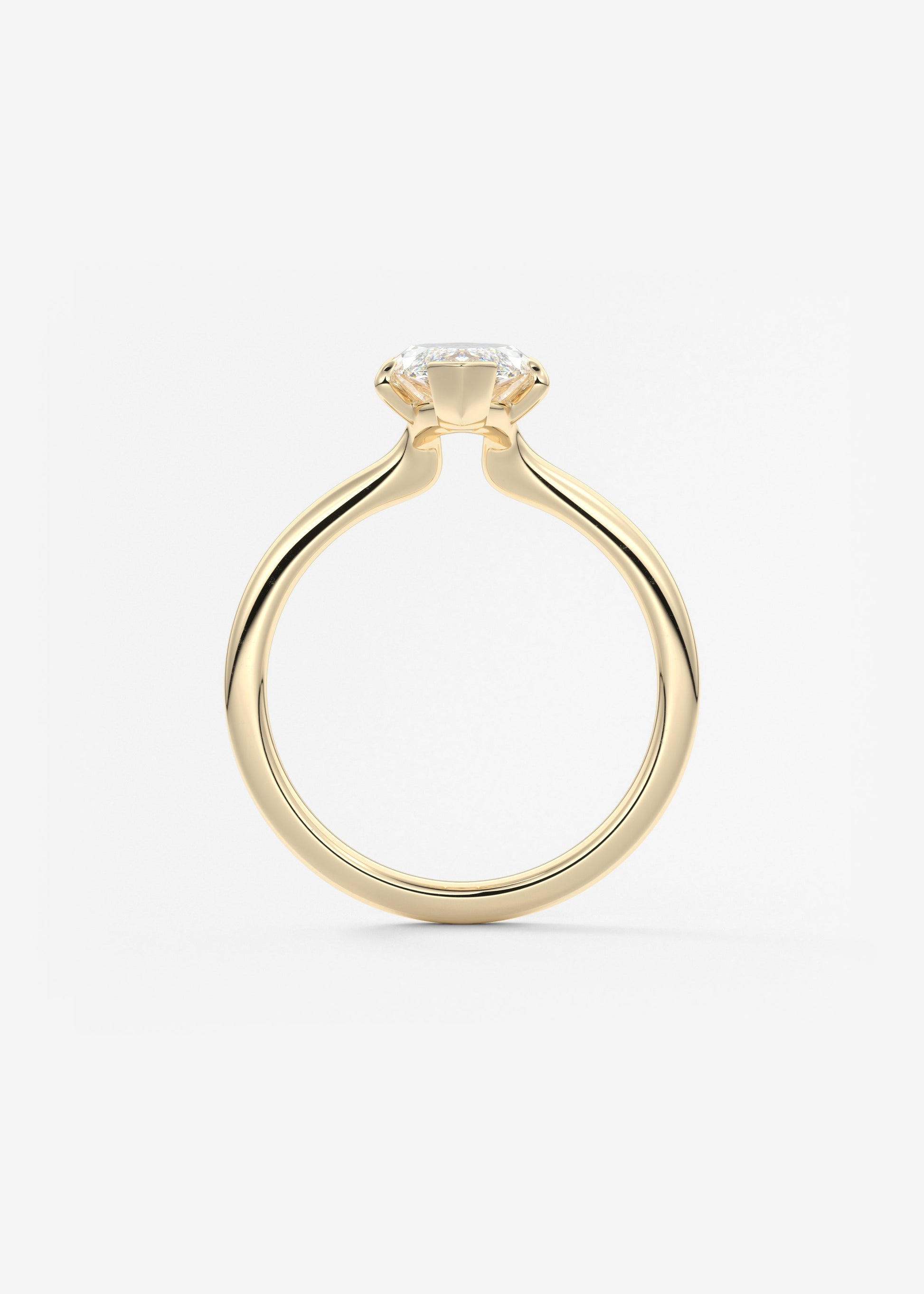 Oval Solitaire With Raised Basket Gallery Lab Grown Diamond Engagement Ring