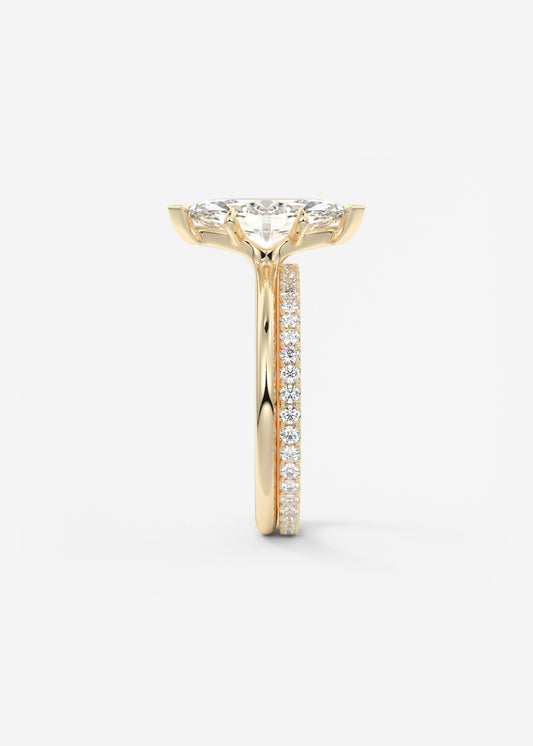 Oval Solitaire With Raised Basket Gallery Lab Grown Diamond Engagement Ring