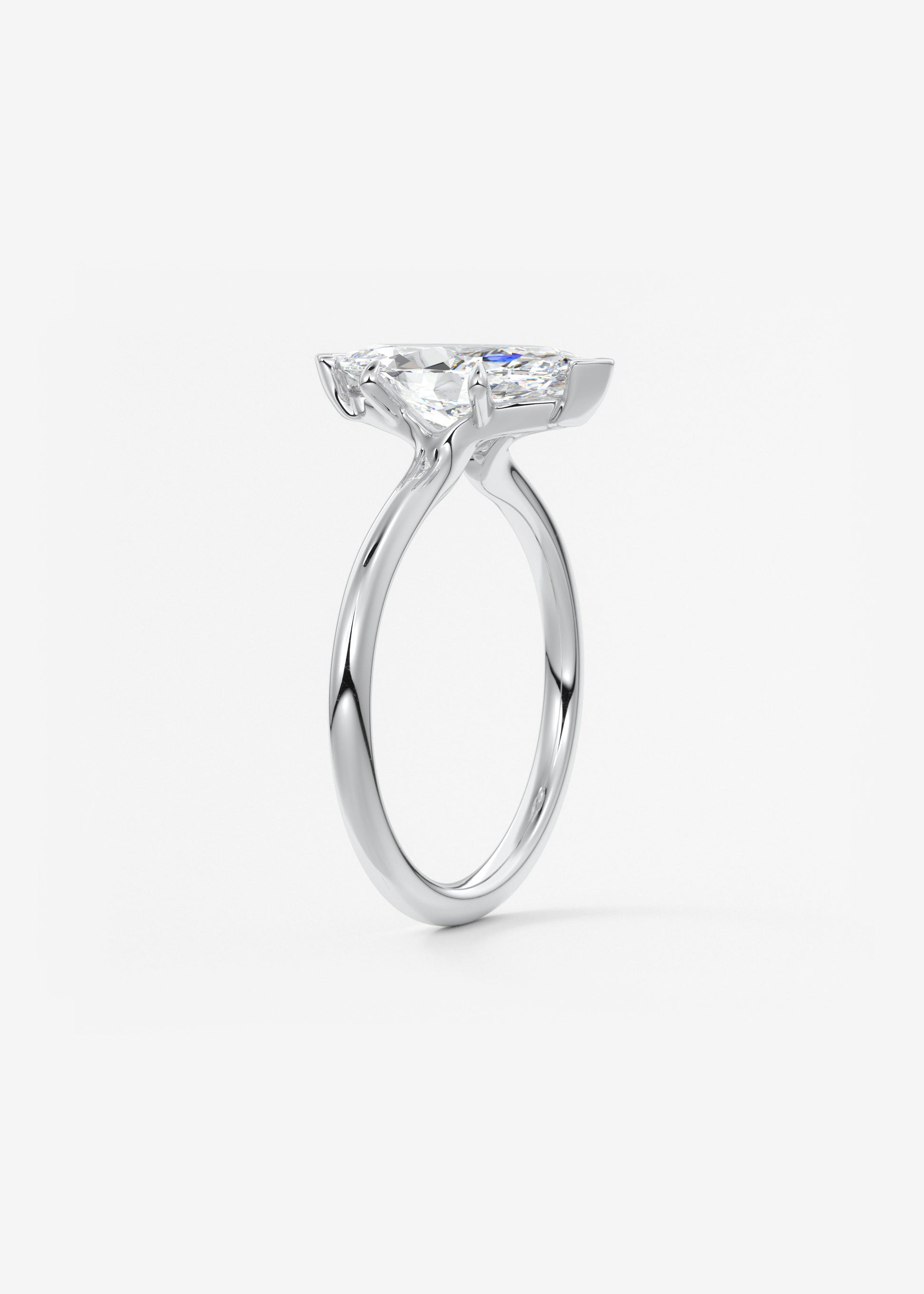 Oval Solitaire With Raised Basket Gallery Lab Grown Diamond Engagement Ring