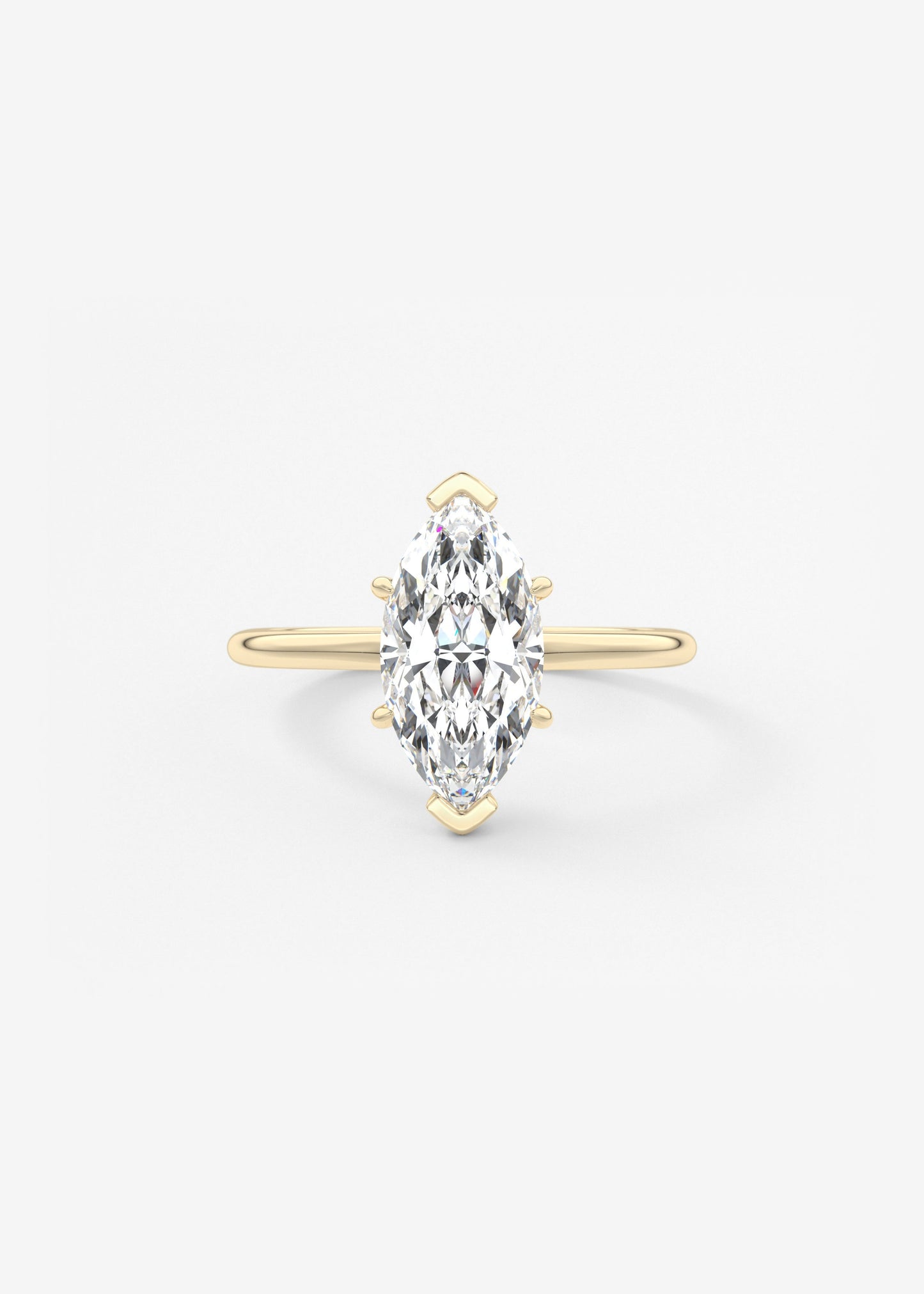 Oval Solitaire With Raised Basket Gallery Lab Grown Diamond Engagement Ring