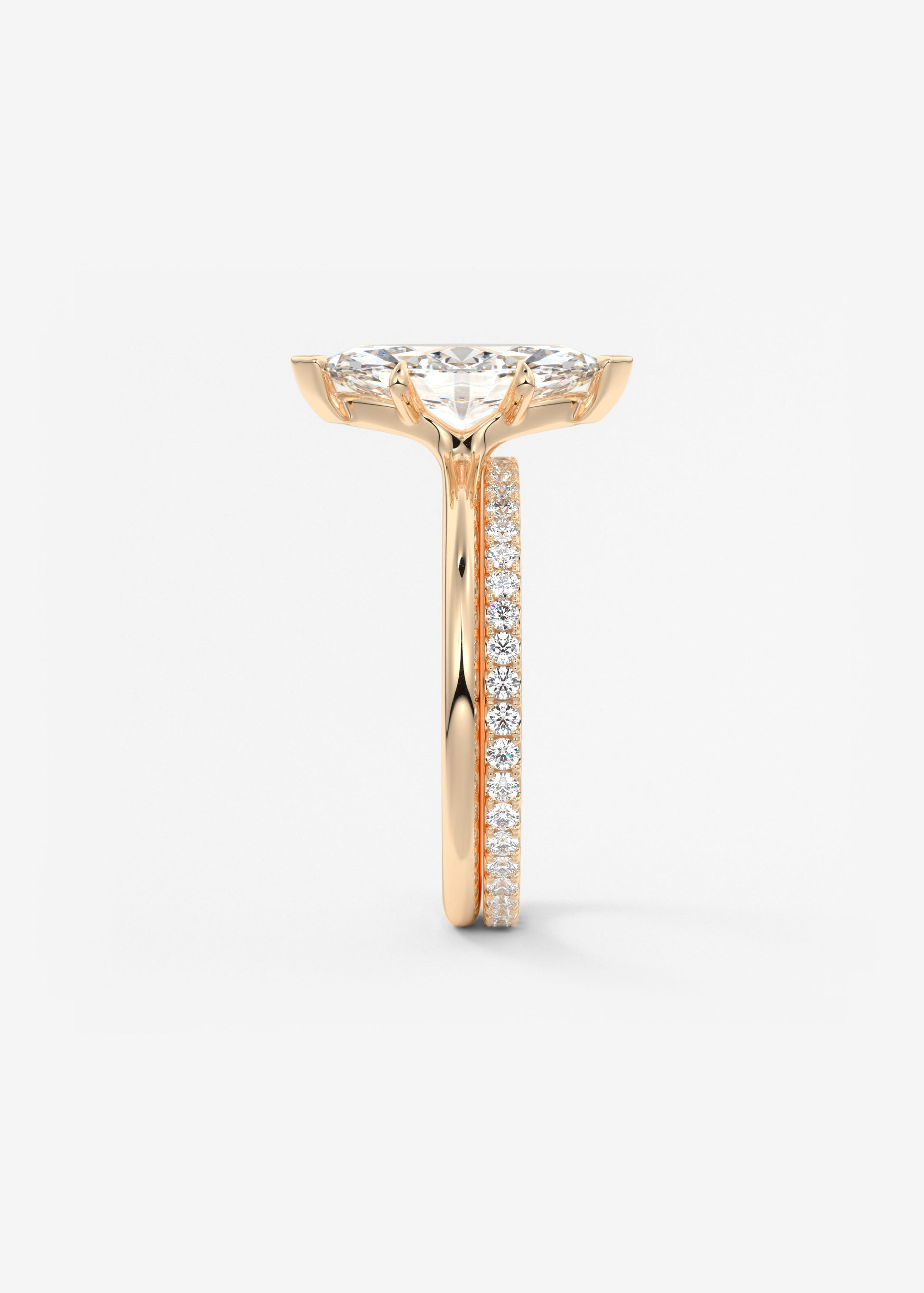 Oval Solitaire With Raised Basket Gallery Lab Grown Diamond Engagement Ring