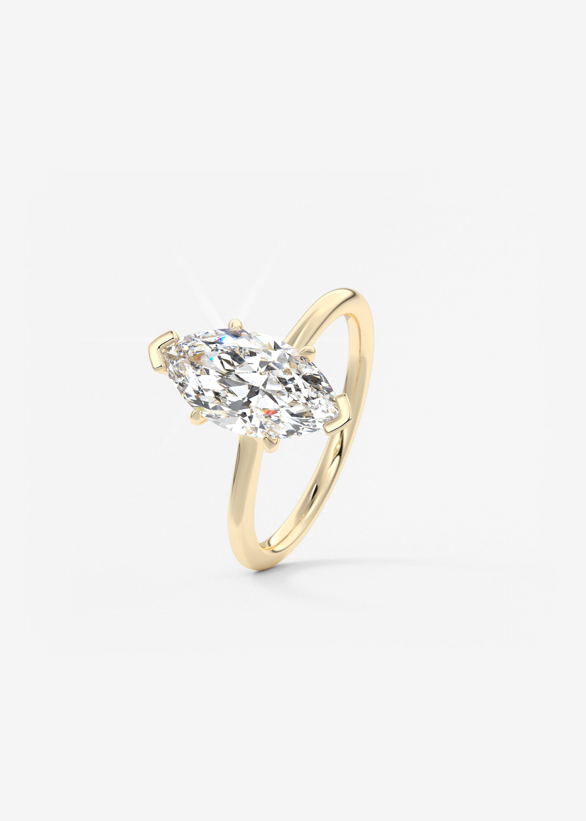 Oval Solitaire With Raised Basket Gallery Lab Grown Diamond Engagement Ring