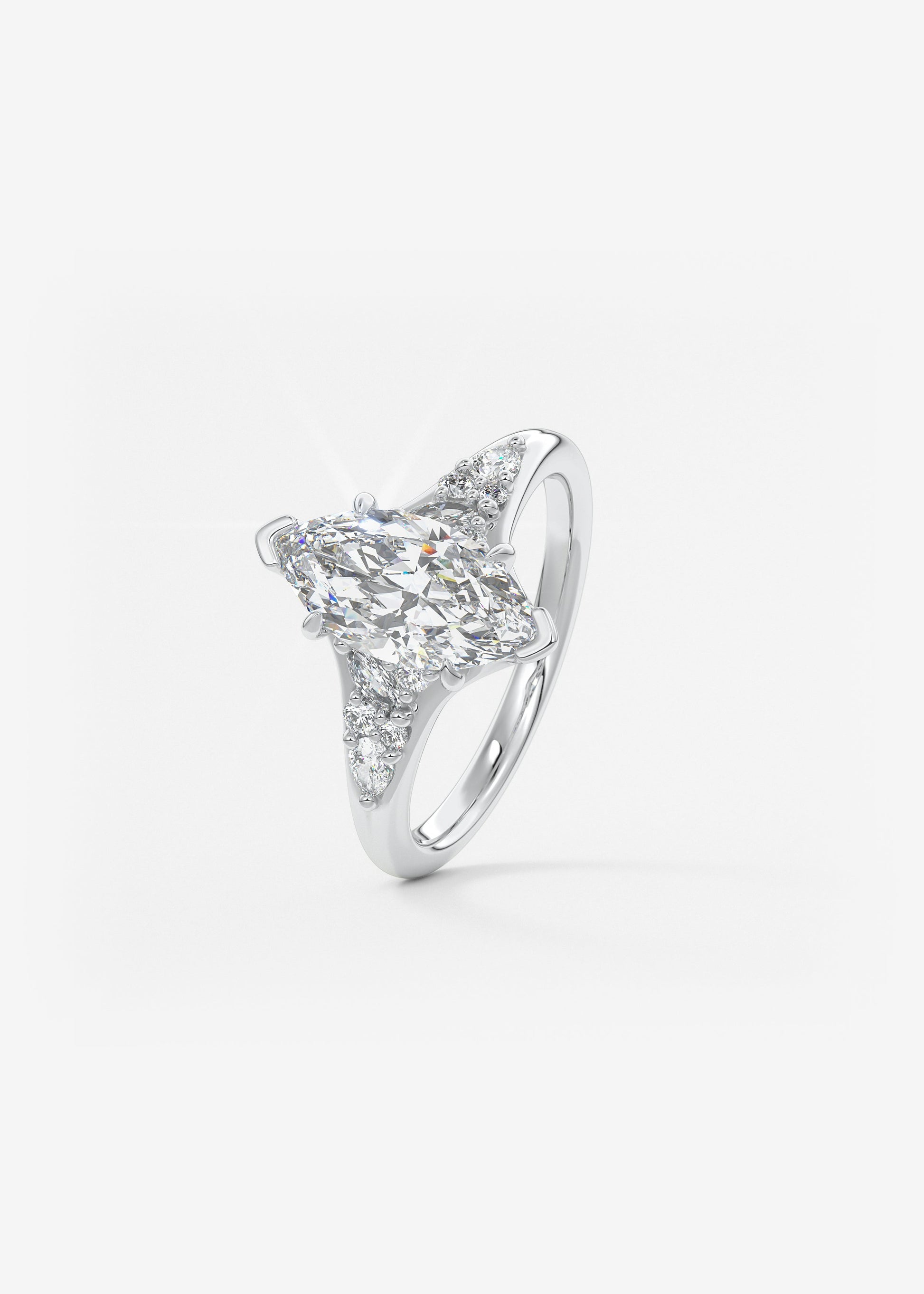 Oval Solitaire With Raised Basket Gallery Lab Grown Diamond Engagement Ring