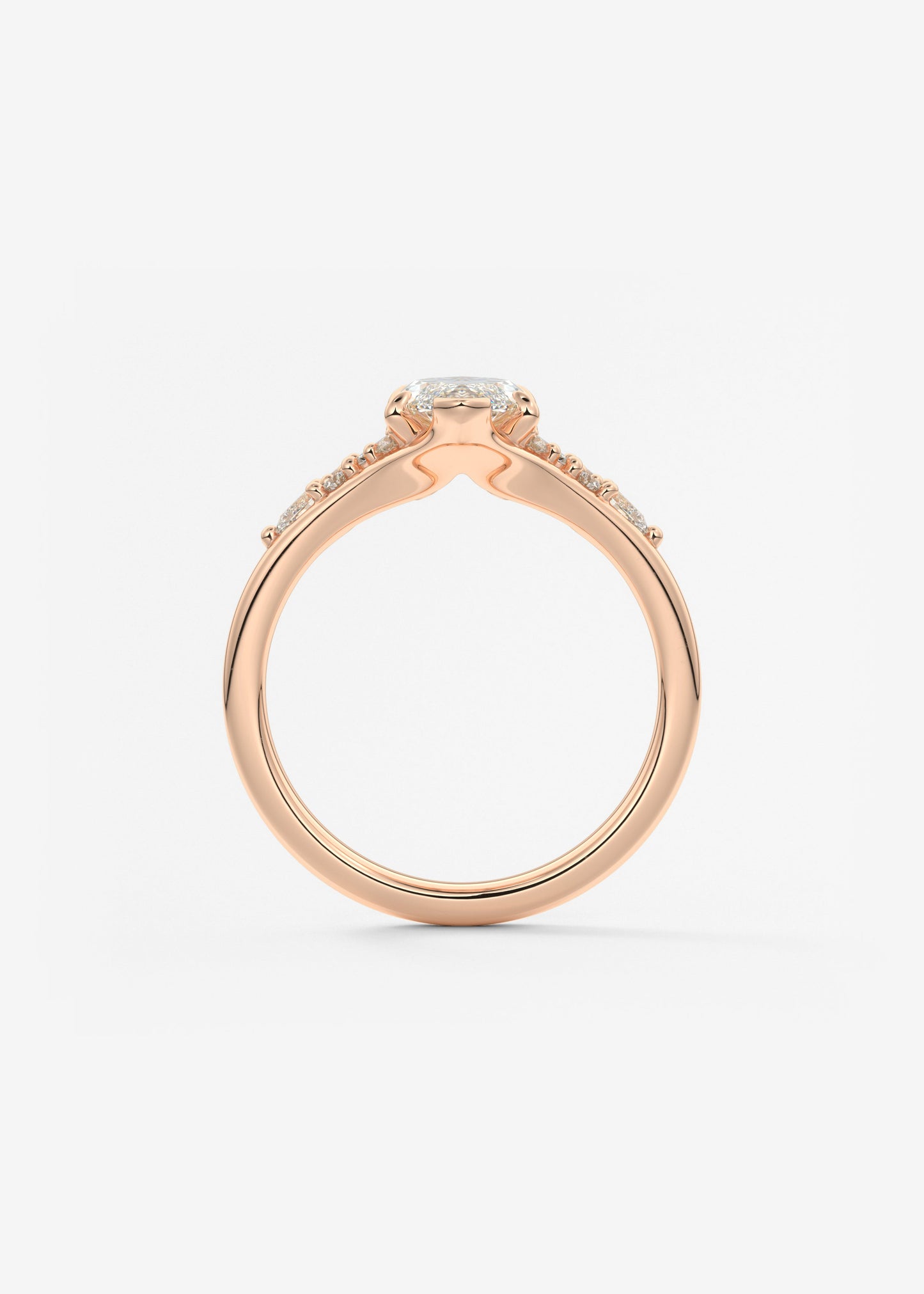 Oval Solitaire With Raised Basket Gallery Lab Grown Diamond Engagement Ring