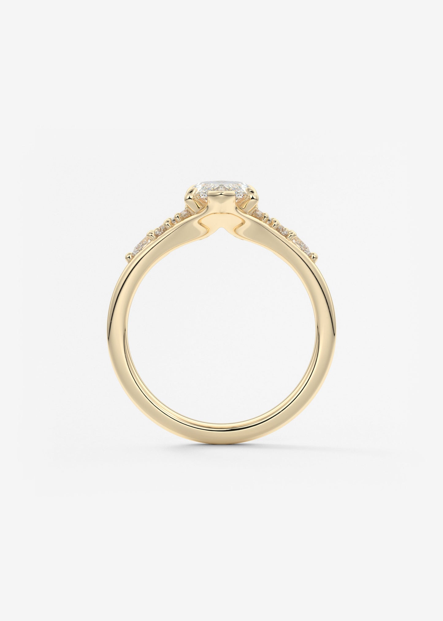 Oval Solitaire With Raised Basket Gallery Lab Grown Diamond Engagement Ring