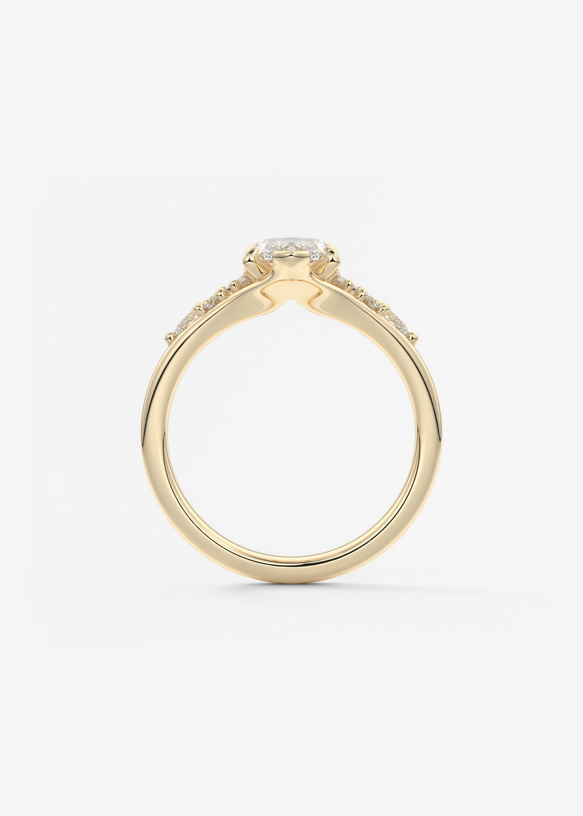Oval Solitaire With Raised Basket Gallery Lab Grown Diamond Engagement Ring