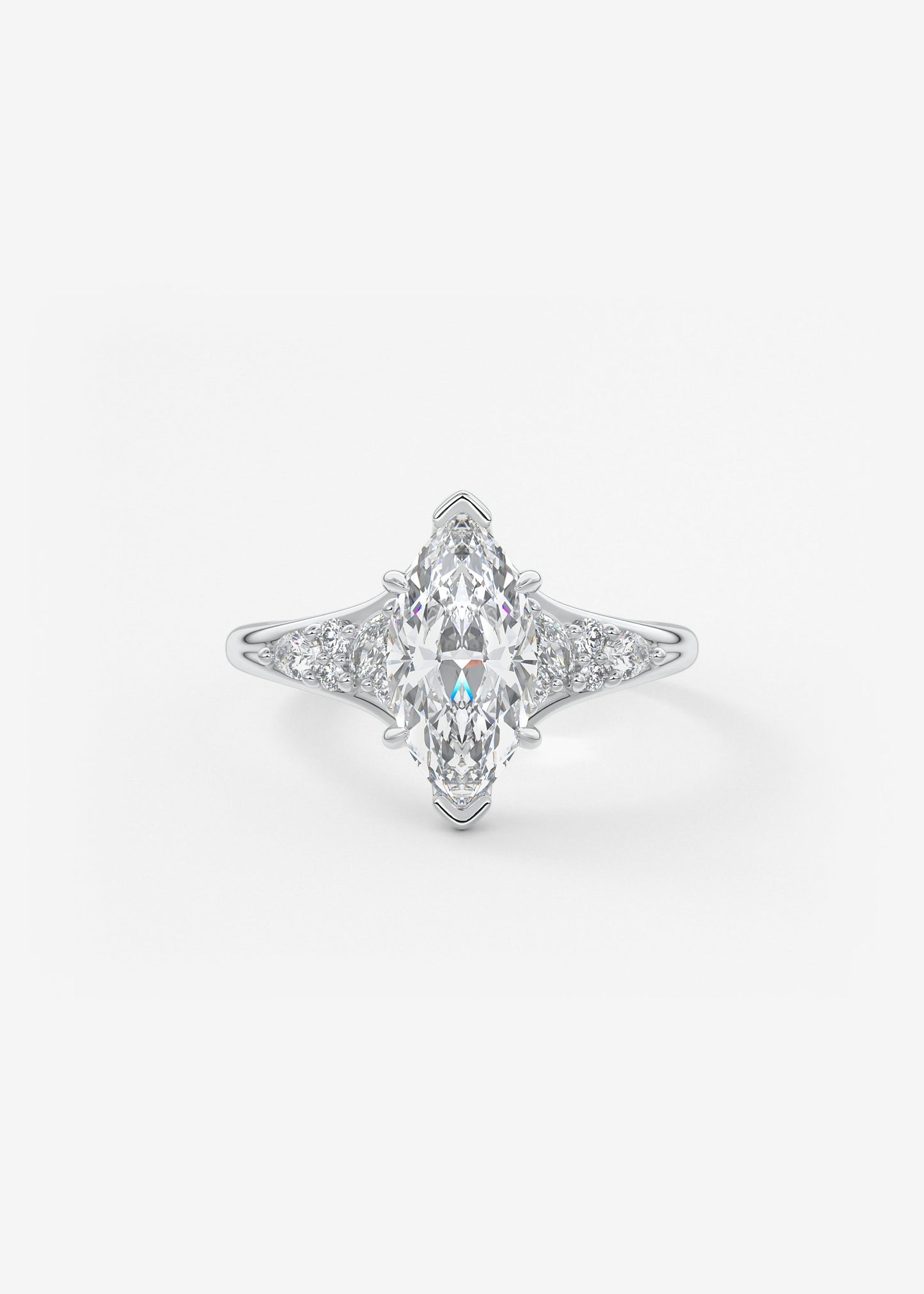 Oval Solitaire With Raised Basket Gallery Lab Grown Diamond Engagement Ring