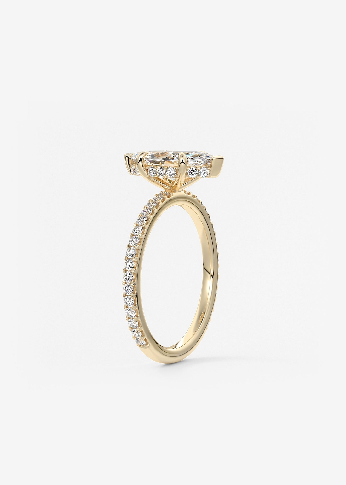 Oval Solitaire With Raised Basket Gallery Lab Grown Diamond Engagement Ring