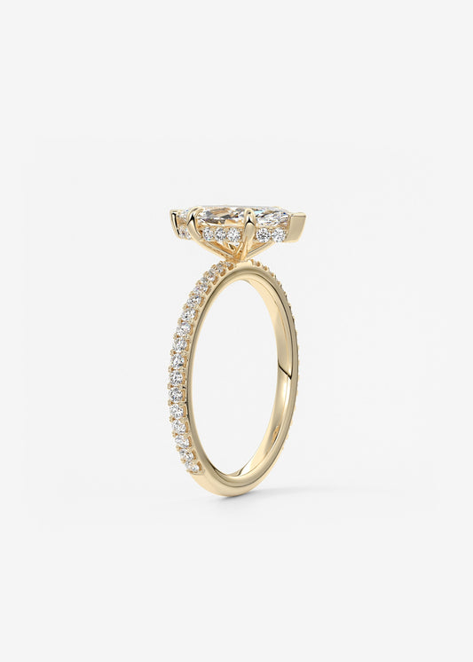 Oval Solitaire With Raised Basket Gallery Lab Grown Diamond Engagement Ring
