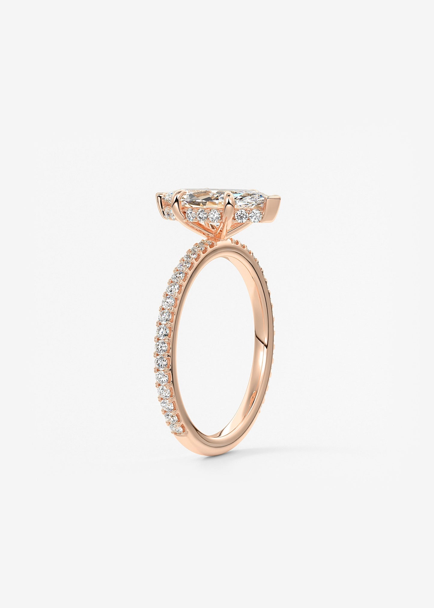 Oval Solitaire With Raised Basket Gallery Lab Grown Diamond Engagement Ring
