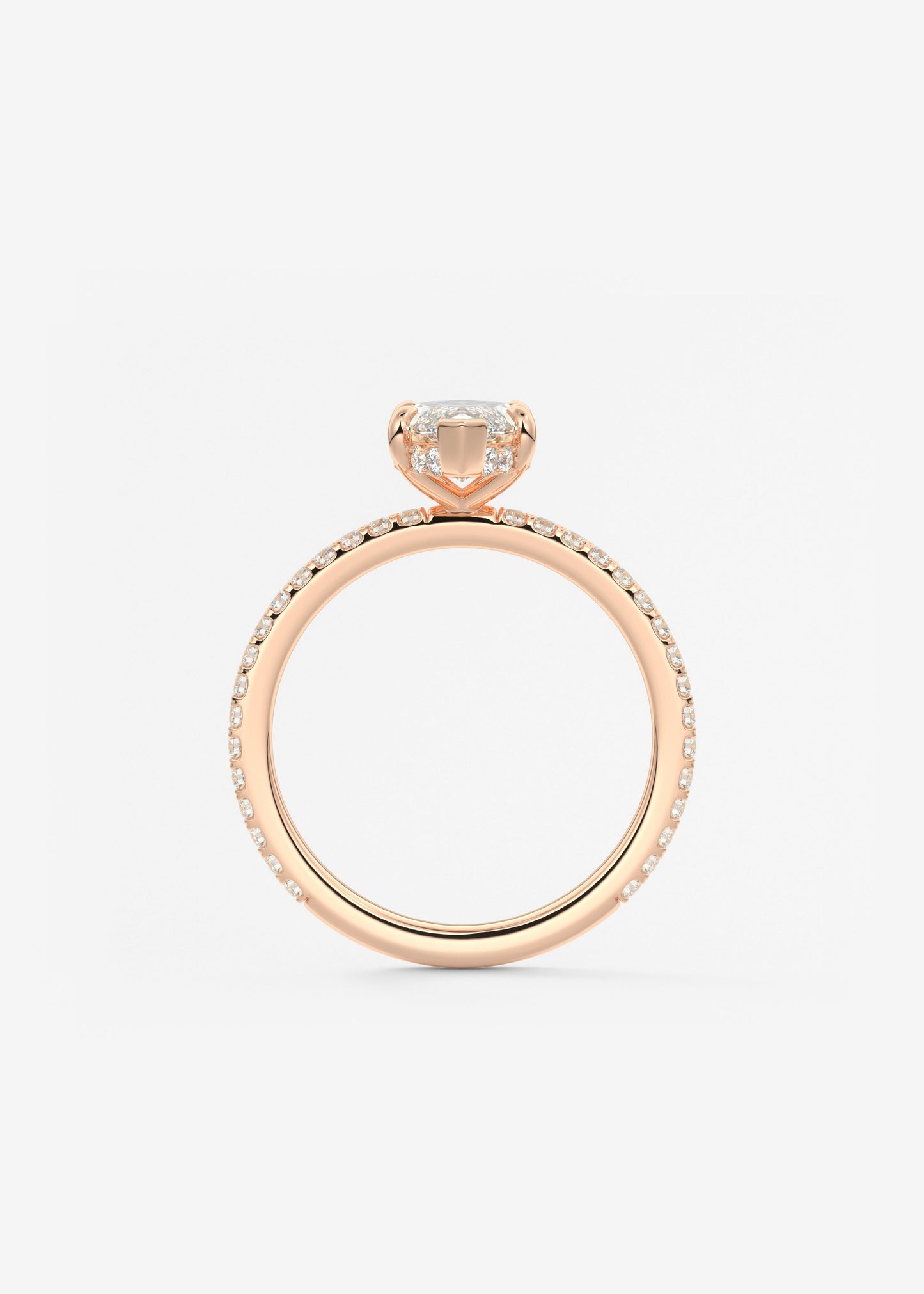 Oval Solitaire With Raised Basket Gallery Lab Grown Diamond Engagement Ring