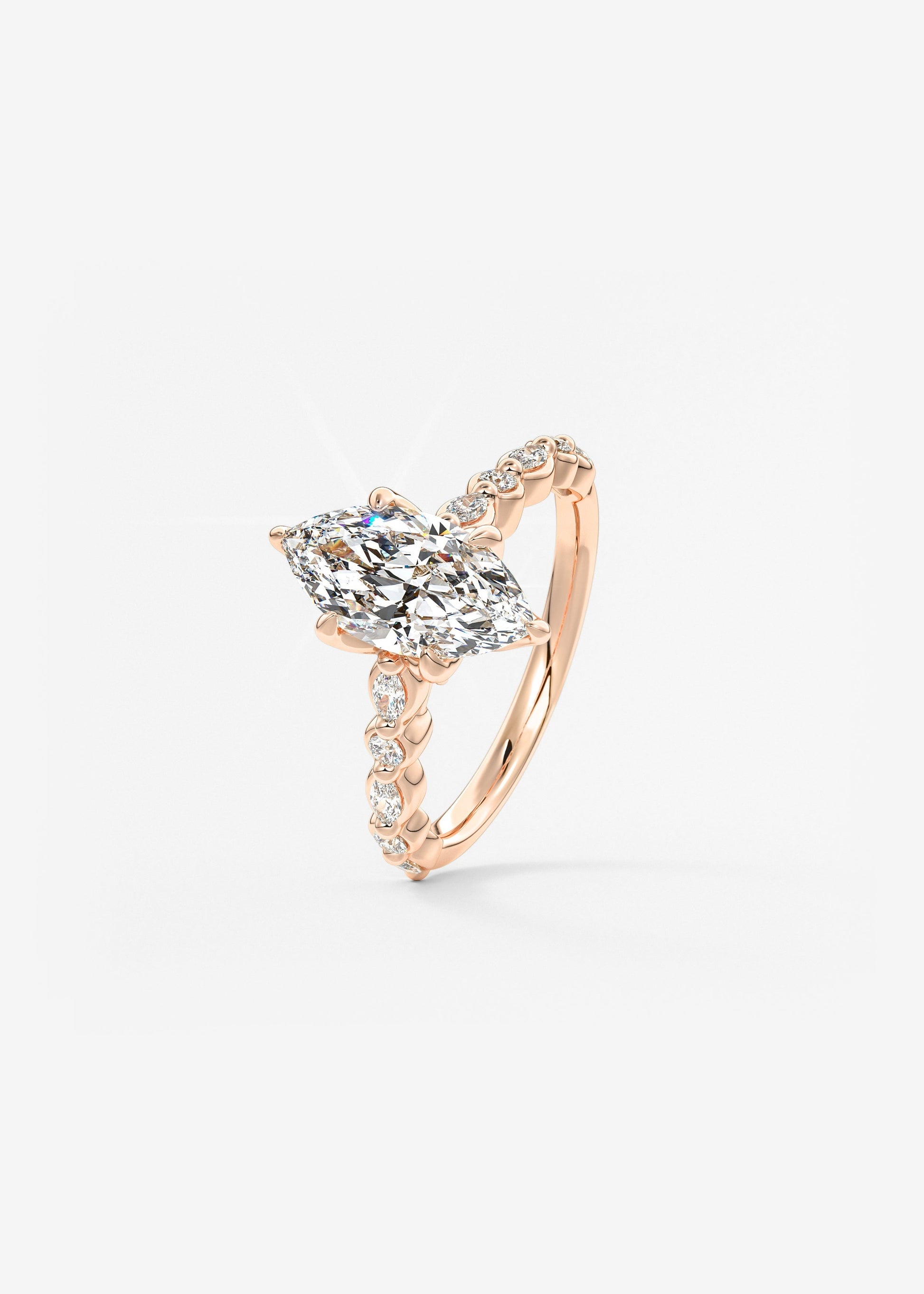 Oval Solitaire With Raised Basket Gallery Lab Grown Diamond Engagement Ring