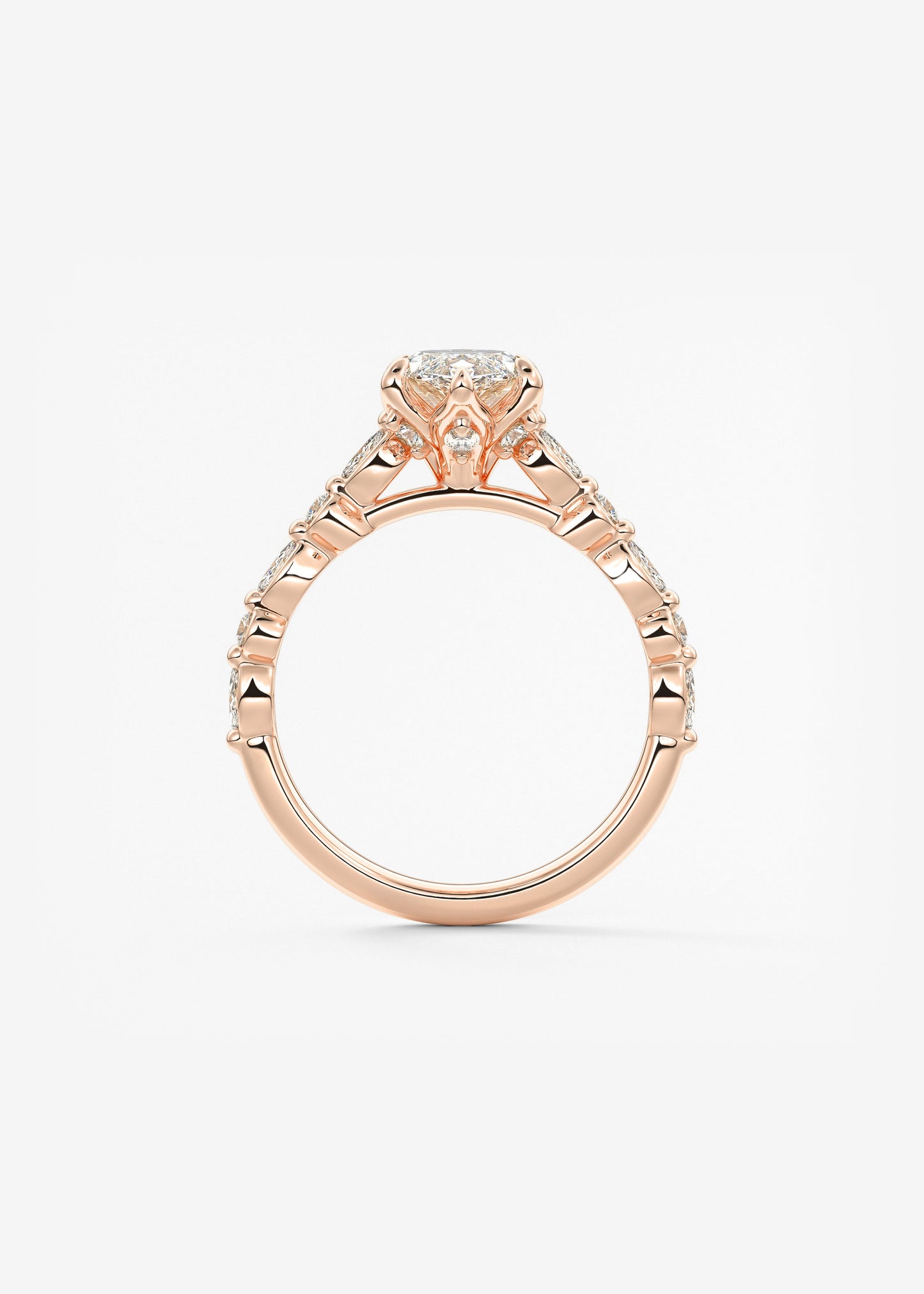 Oval Solitaire With Raised Basket Gallery Lab Grown Diamond Engagement Ring