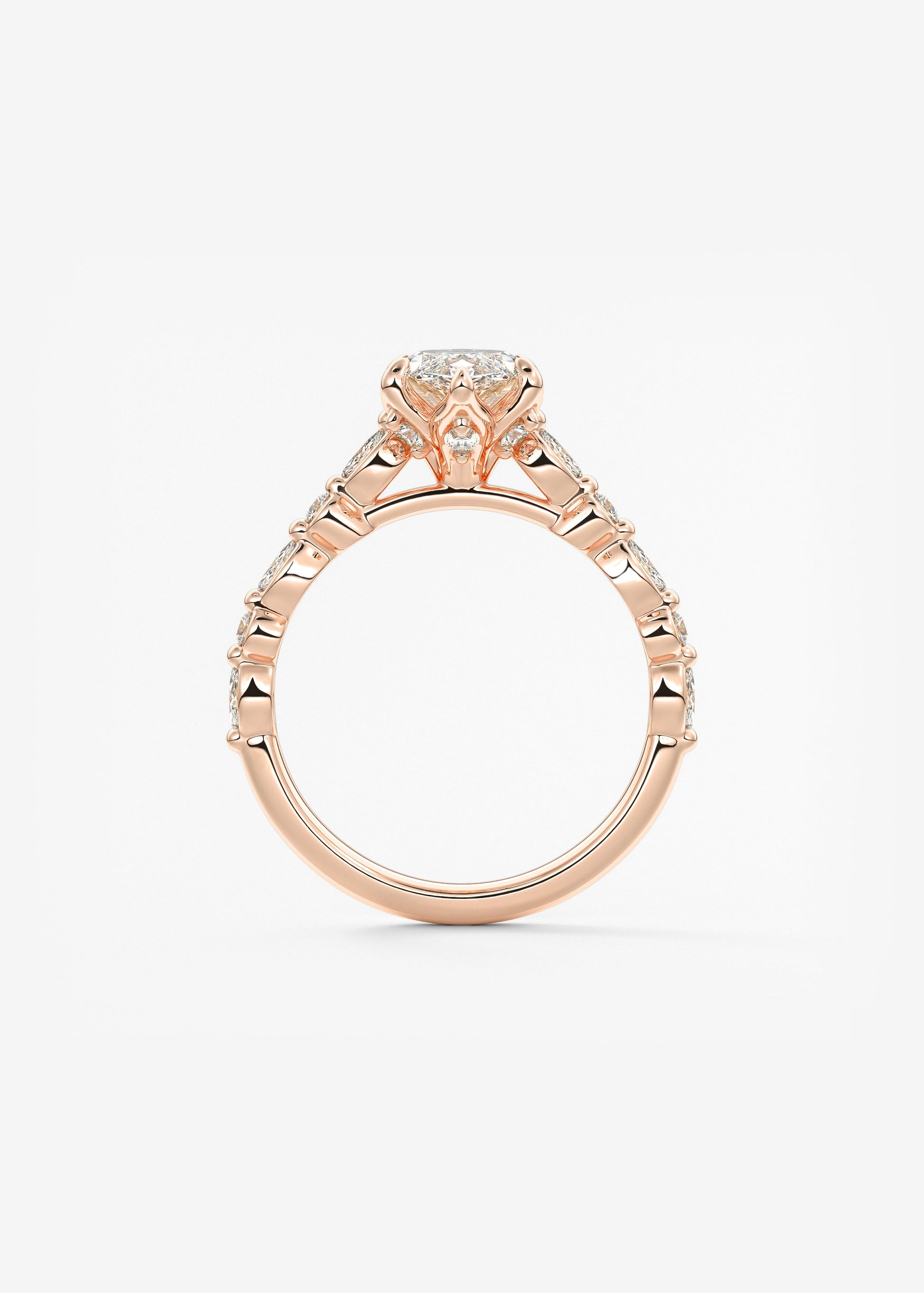 Oval Solitaire With Raised Basket Gallery Lab Grown Diamond Engagement Ring