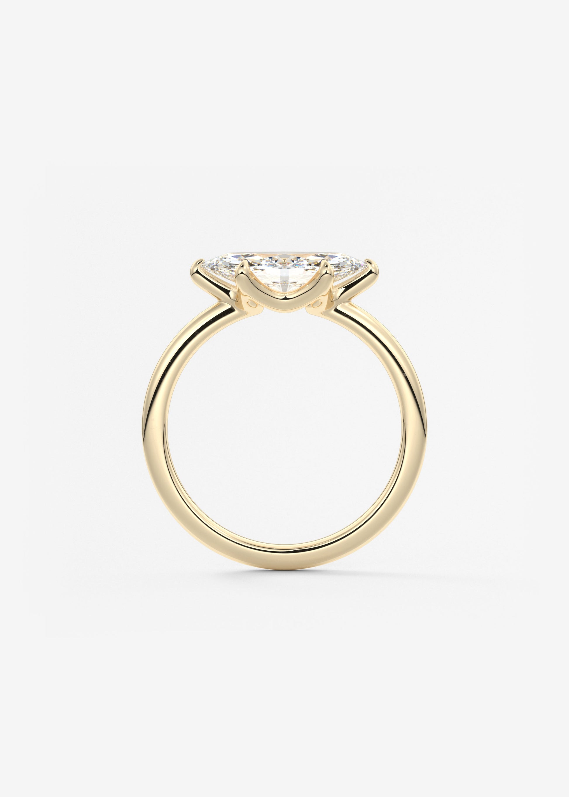Oval Solitaire With Raised Basket Gallery Lab Grown Diamond Engagement Ring