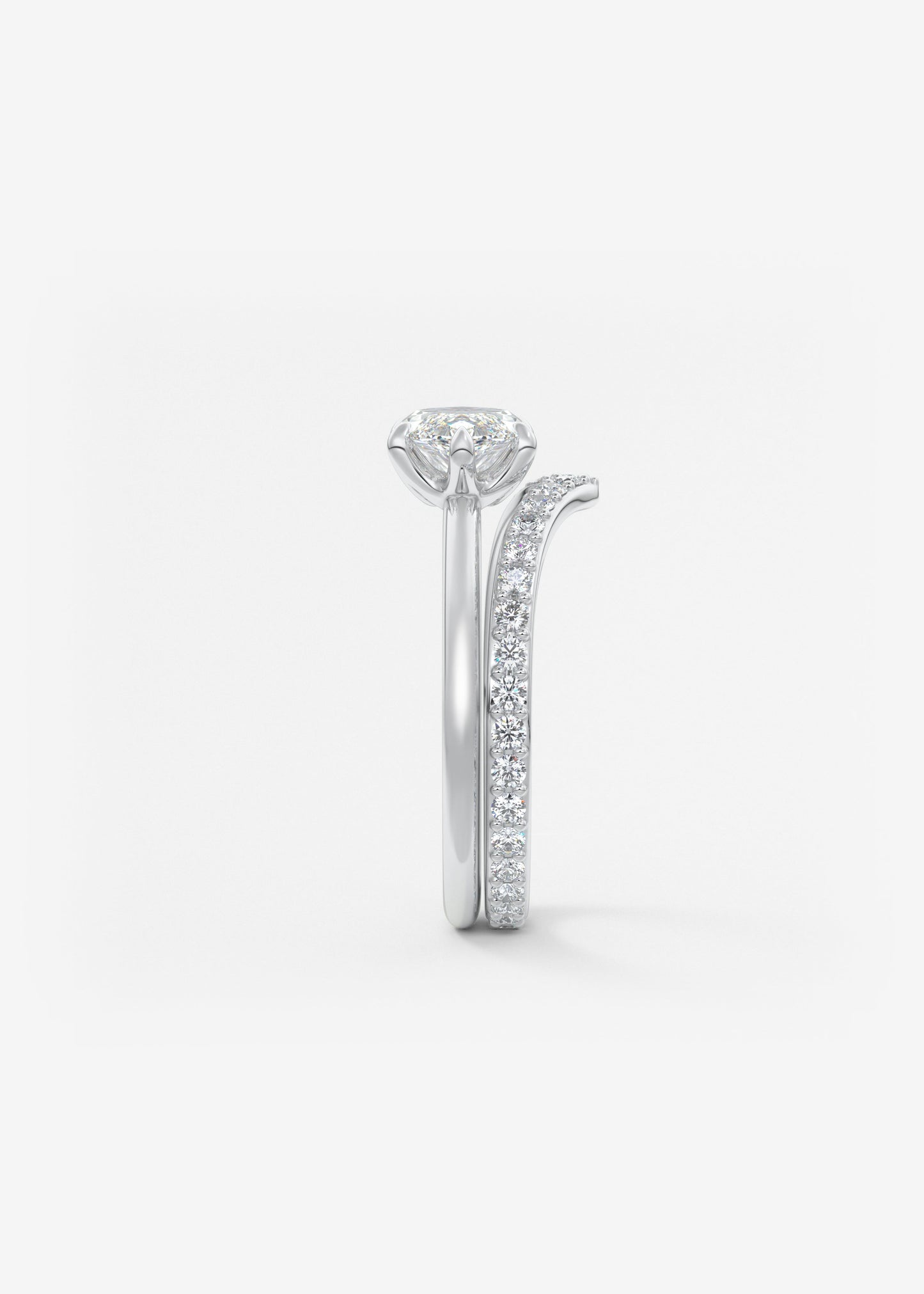 Oval Solitaire With Raised Basket Gallery Lab Grown Diamond Engagement Ring