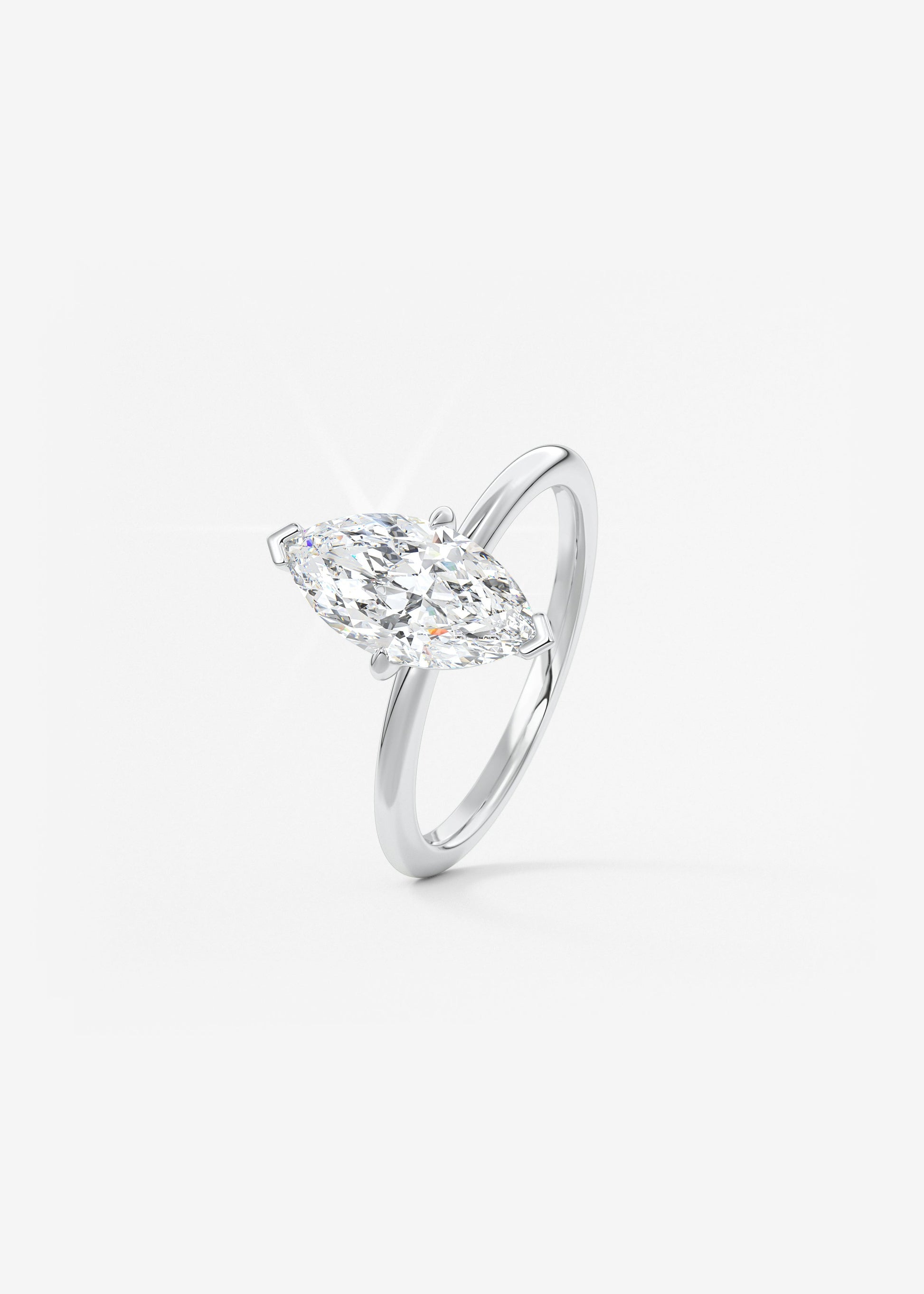 Oval Solitaire With Raised Basket Gallery Lab Grown Diamond Engagement Ring