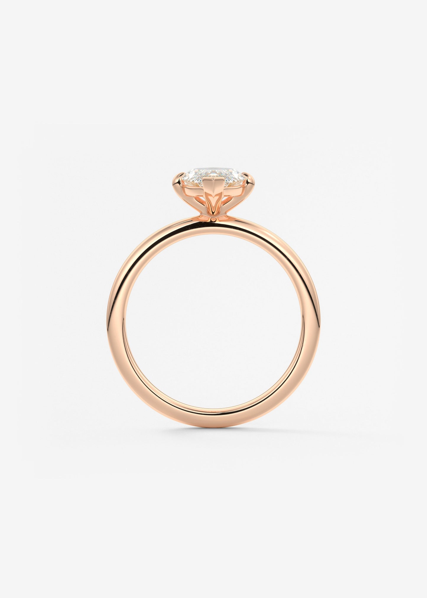 Oval Solitaire With Raised Basket Gallery Lab Grown Diamond Engagement Ring