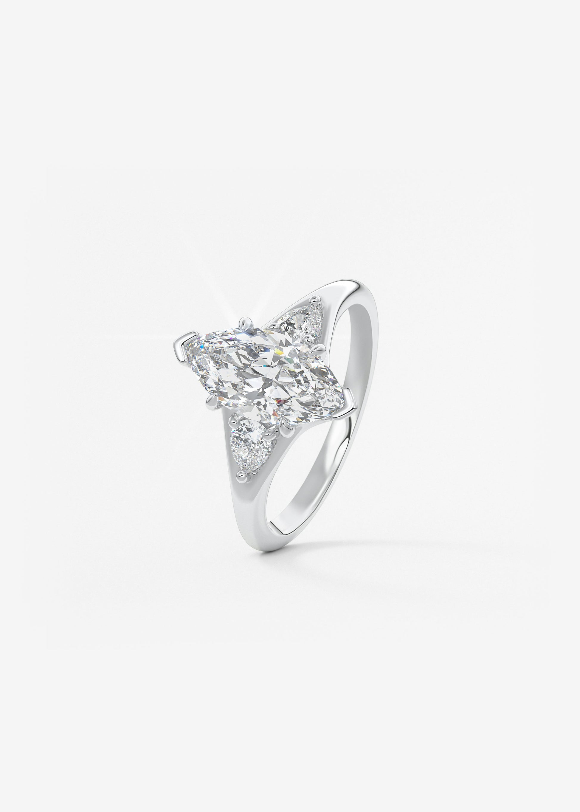 Oval Solitaire With Raised Basket Gallery Lab Grown Diamond Engagement Ring