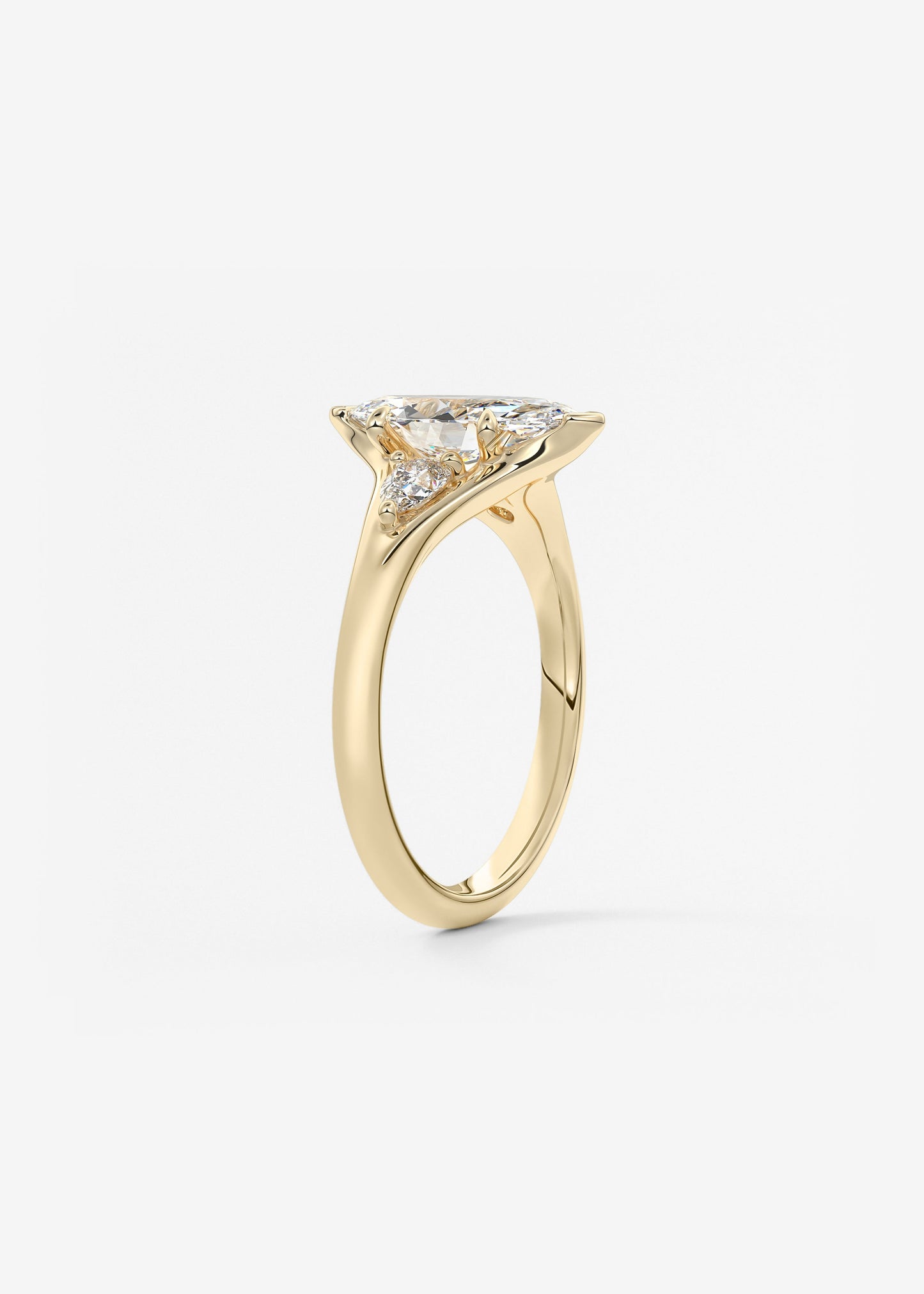 Oval Solitaire With Raised Basket Gallery Lab Grown Diamond Engagement Ring