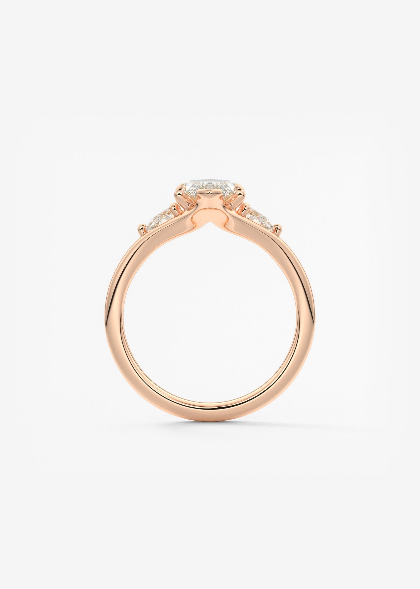 Oval Solitaire With Raised Basket Gallery Lab Grown Diamond Engagement Ring