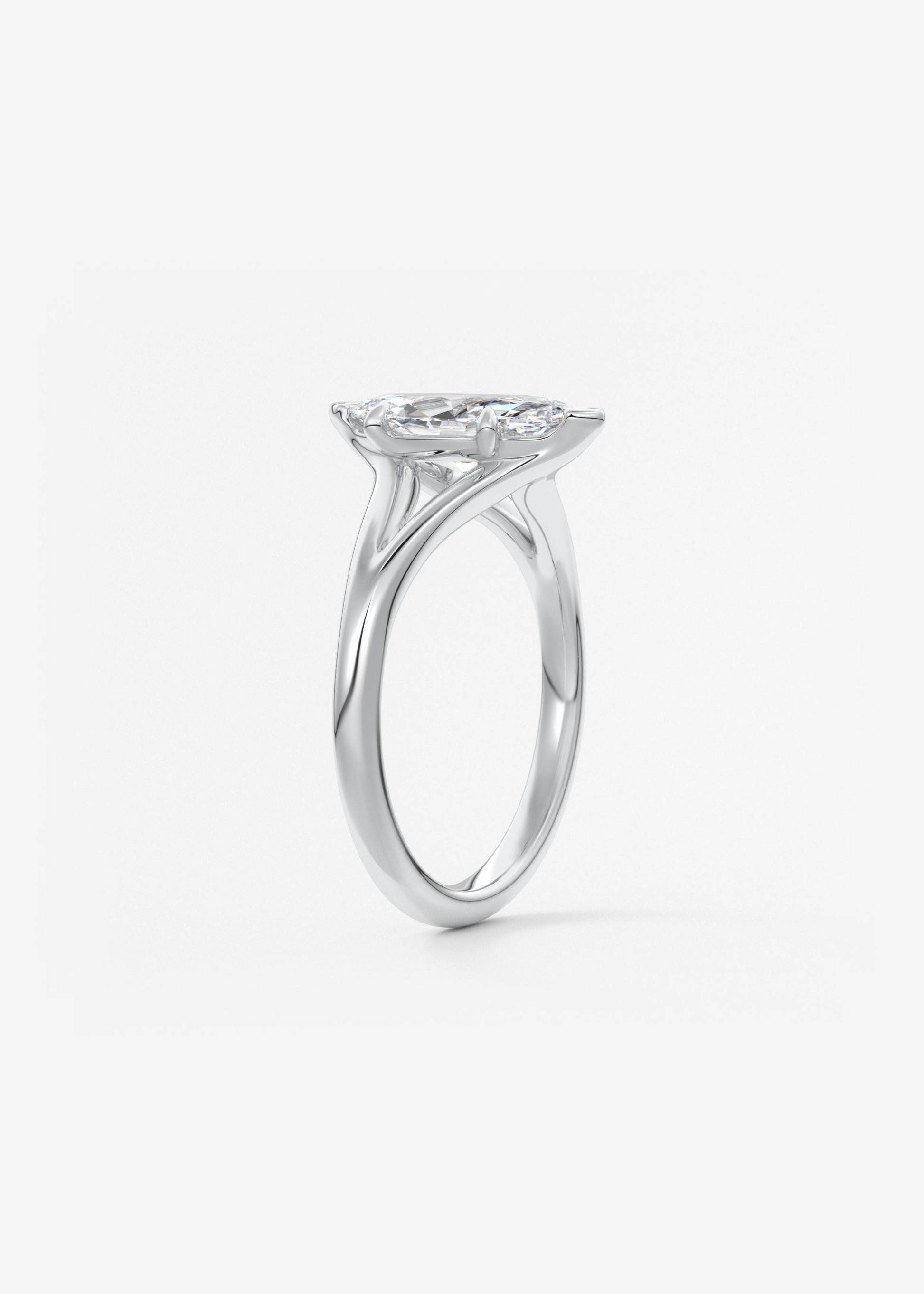 Oval Solitaire With Raised Basket Gallery Lab Grown Diamond Engagement Ring