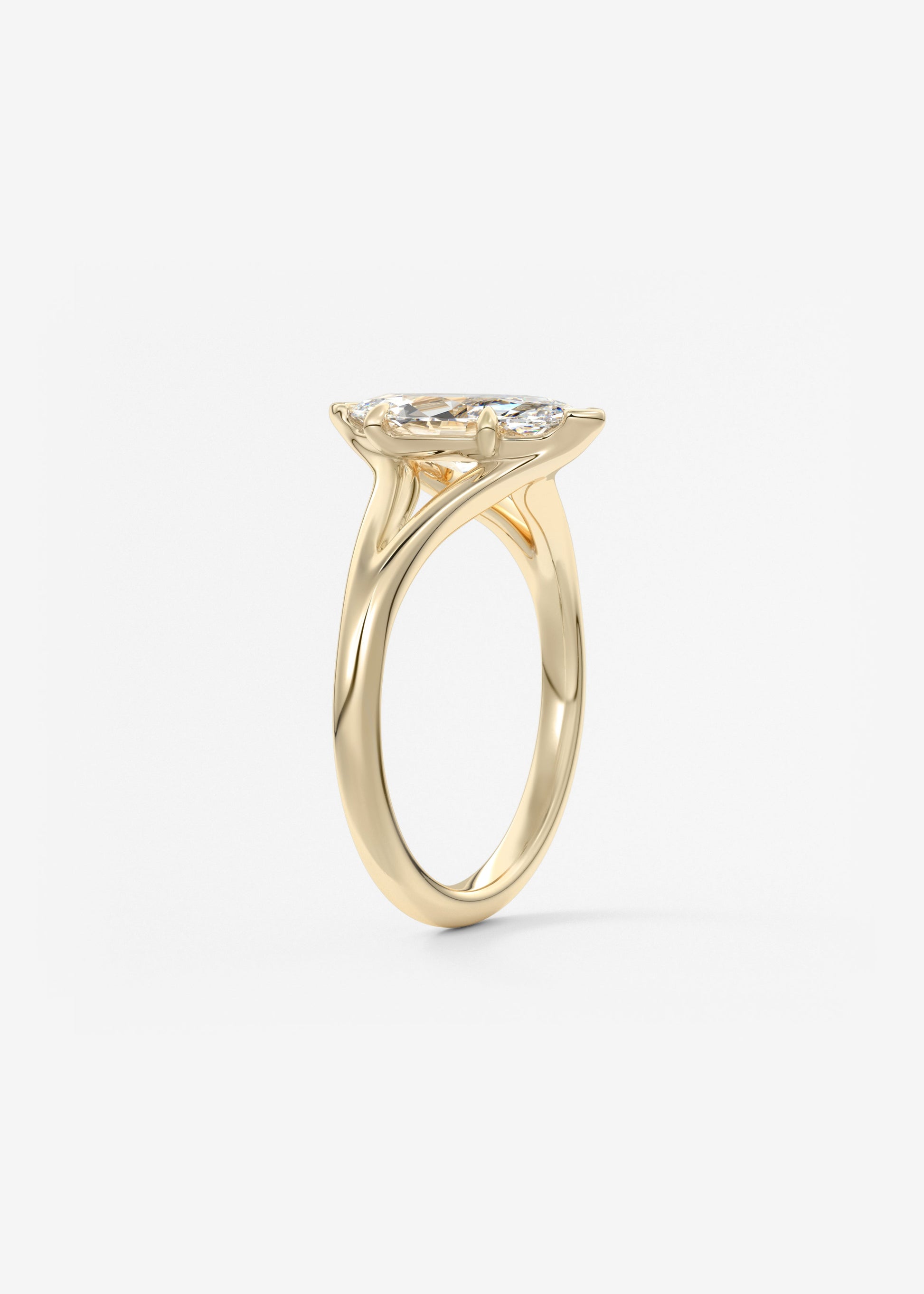 Oval Solitaire With Raised Basket Gallery Lab Grown Diamond Engagement Ring