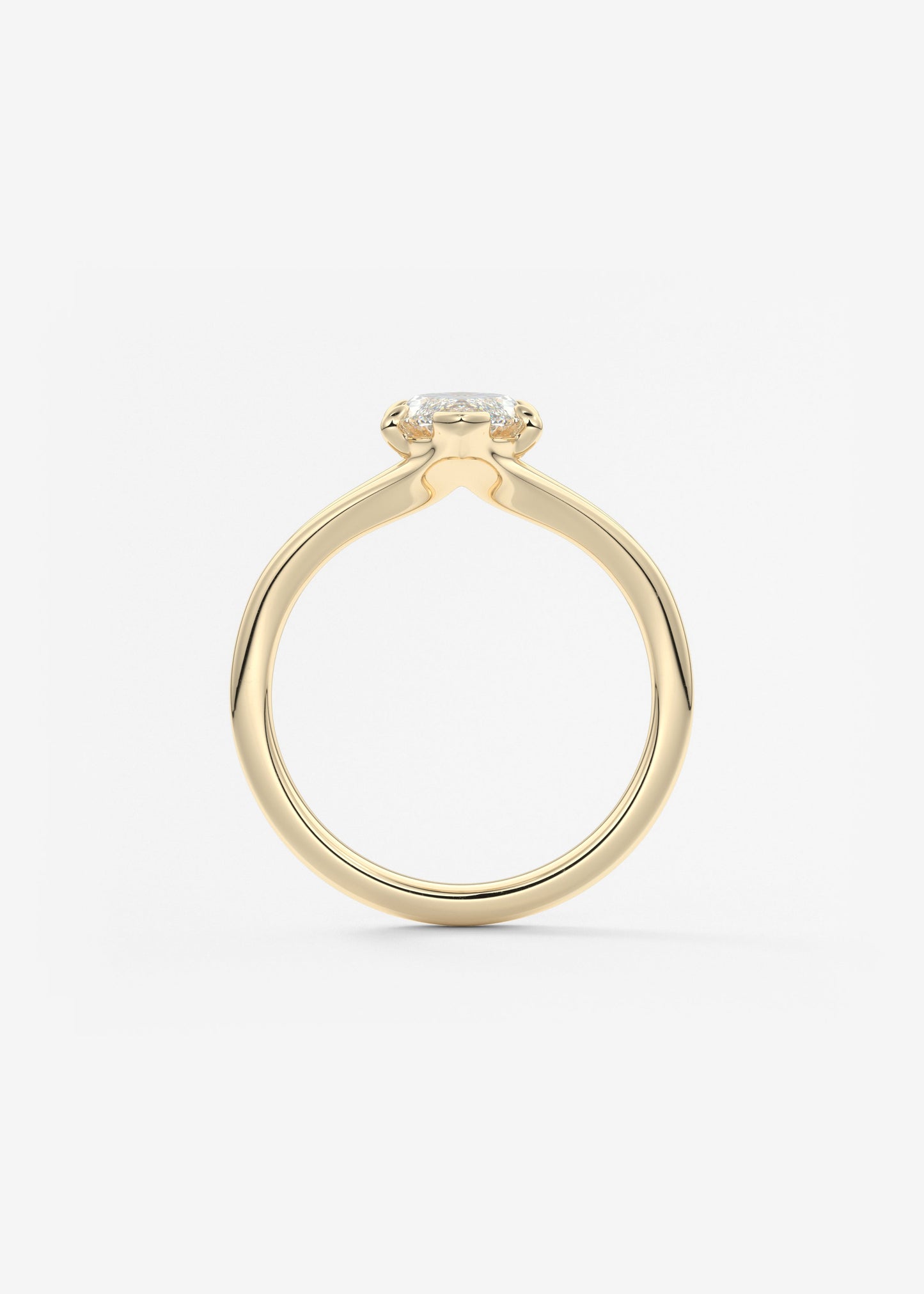 Oval Solitaire With Raised Basket Gallery Lab Grown Diamond Engagement Ring