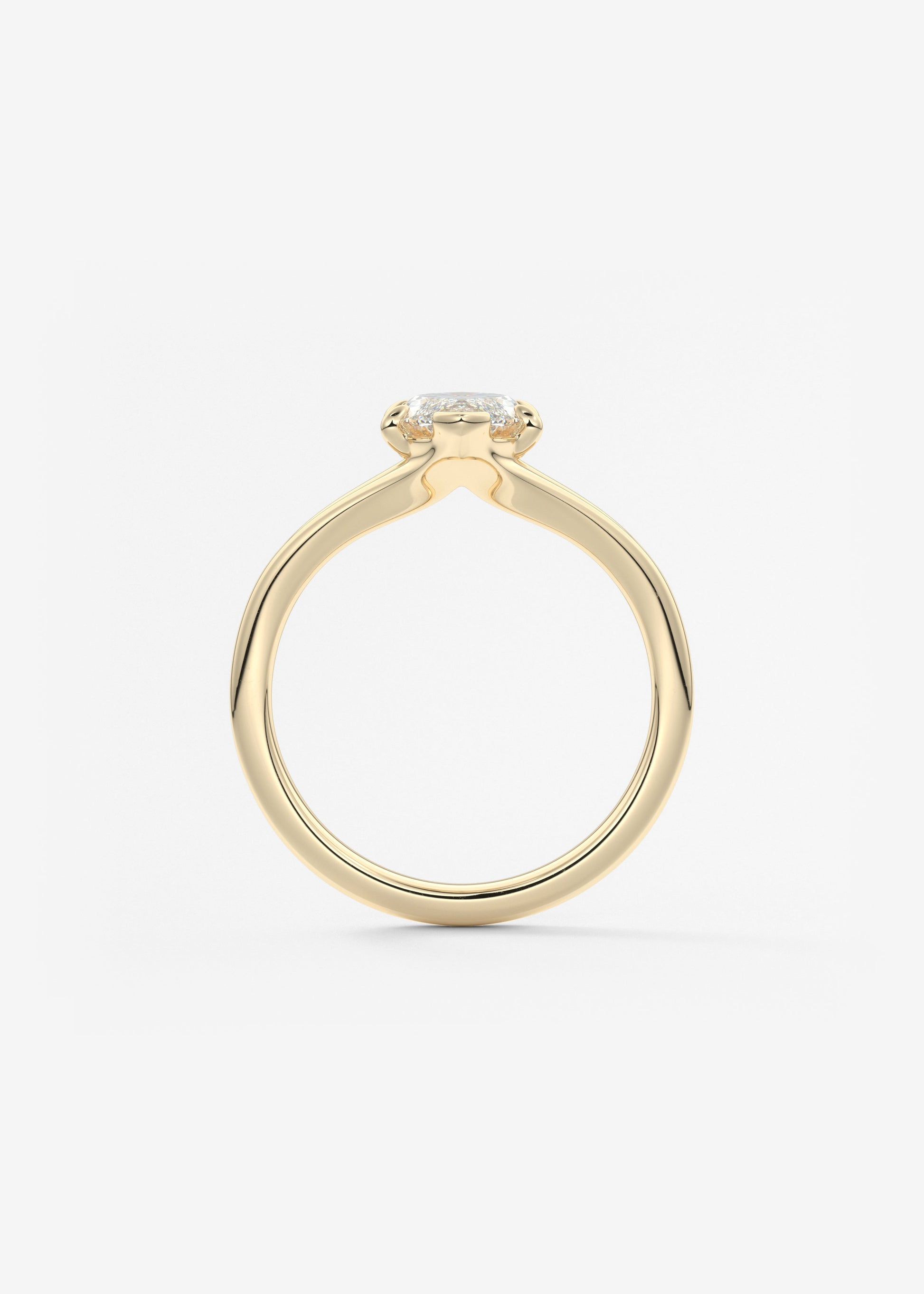 Oval Solitaire With Raised Basket Gallery Lab Grown Diamond Engagement Ring
