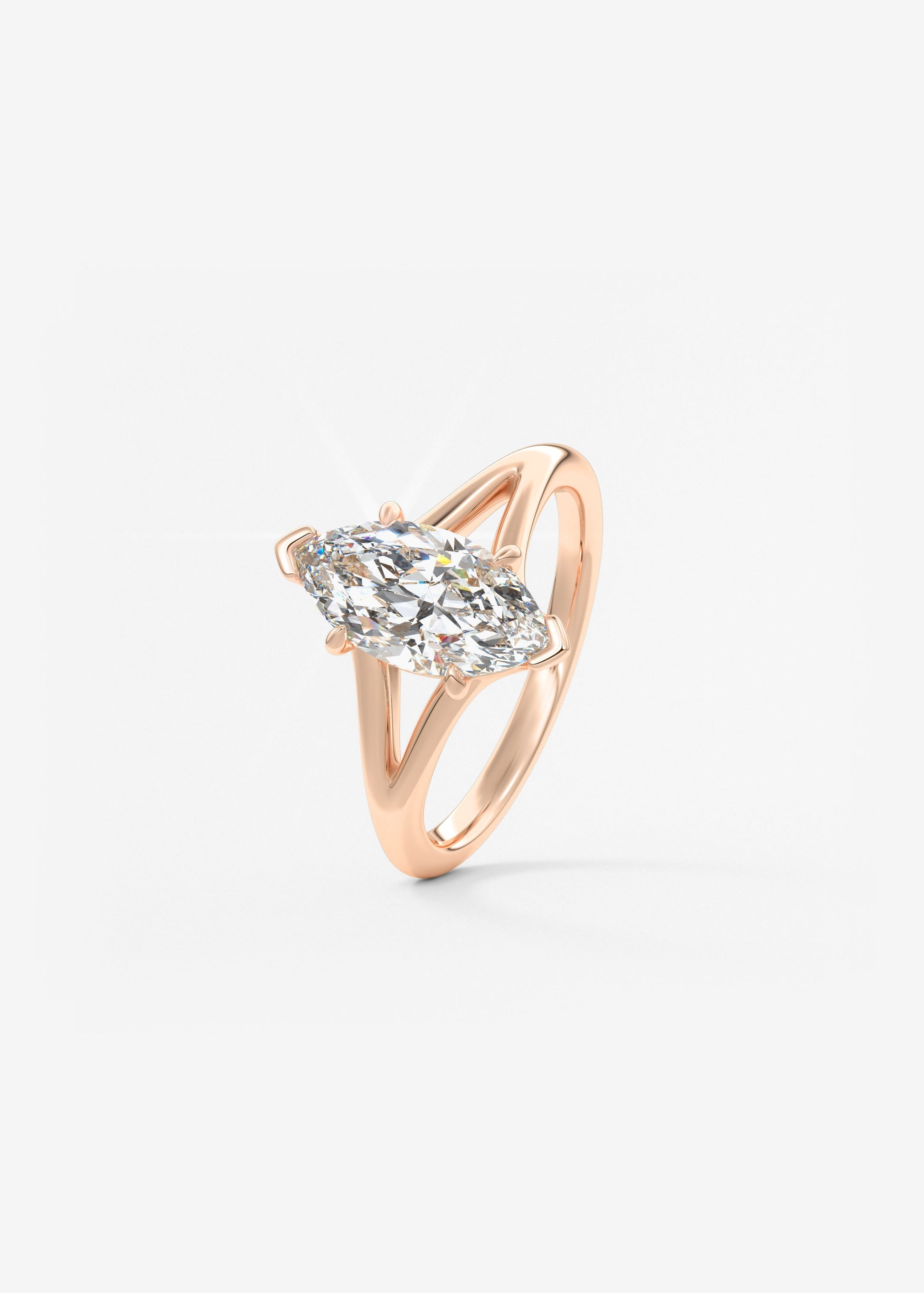 Oval Solitaire With Raised Basket Gallery Lab Grown Diamond Engagement Ring