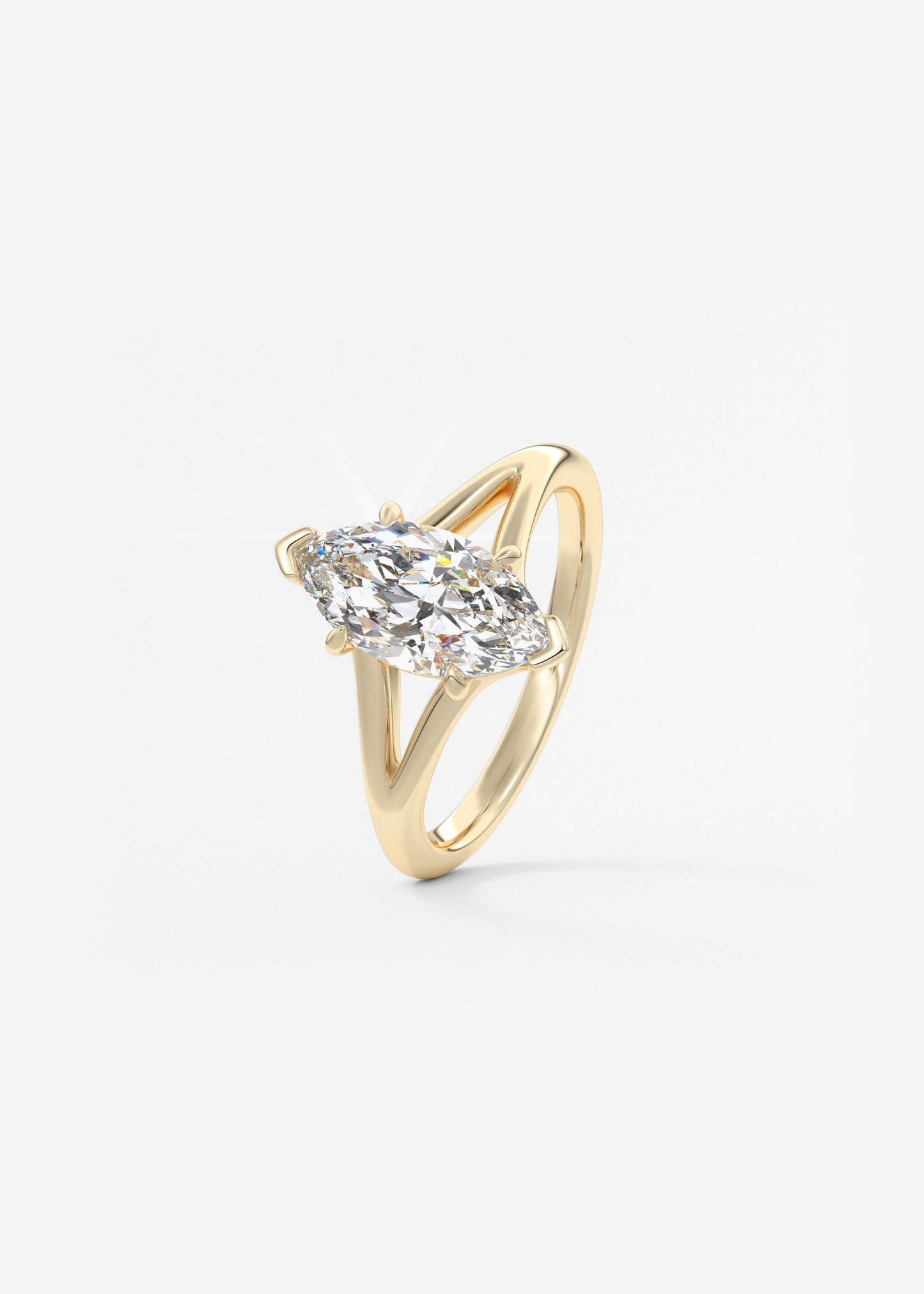 Oval Solitaire With Raised Basket Gallery Lab Grown Diamond Engagement Ring