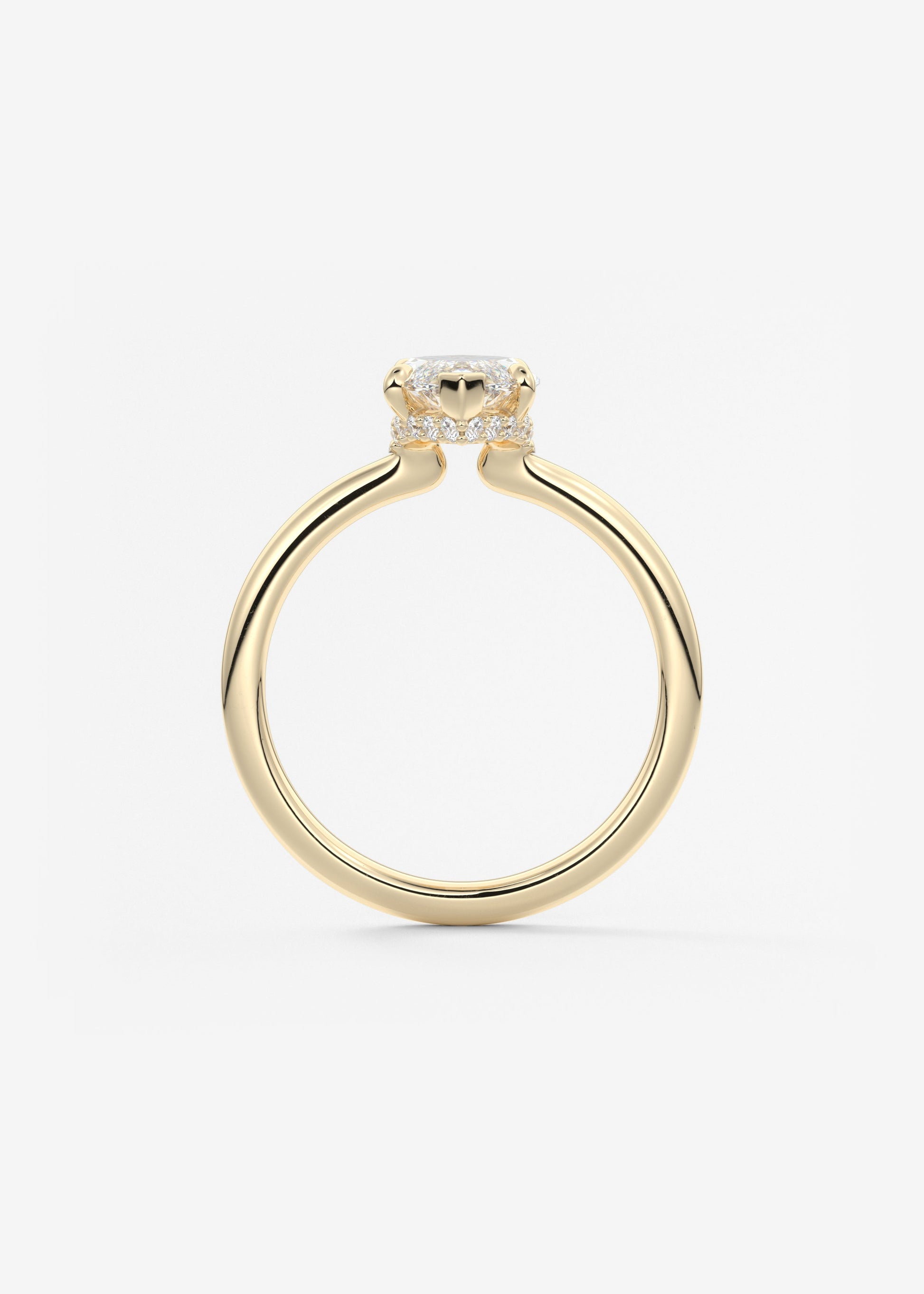 Oval Solitaire With Raised Basket Gallery Lab Grown Diamond Engagement Ring