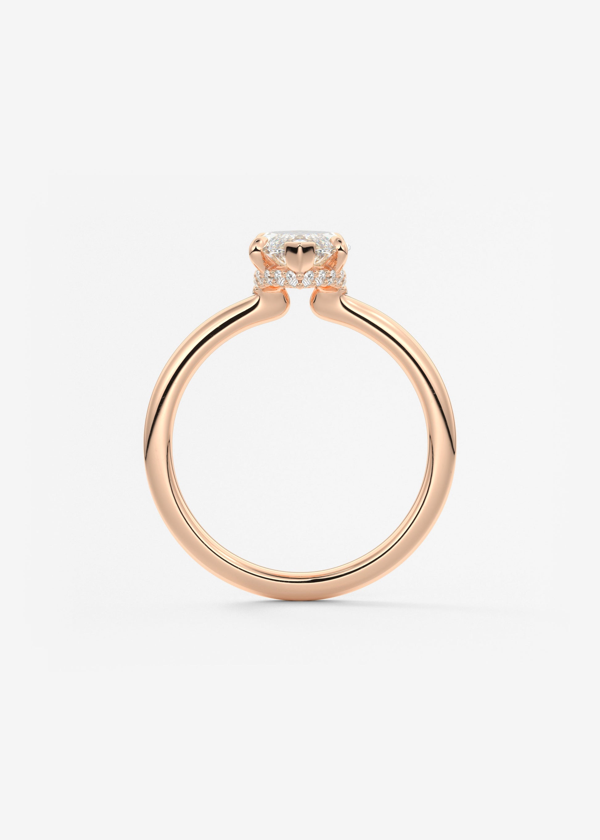 Oval Solitaire With Raised Basket Gallery Lab Grown Diamond Engagement Ring