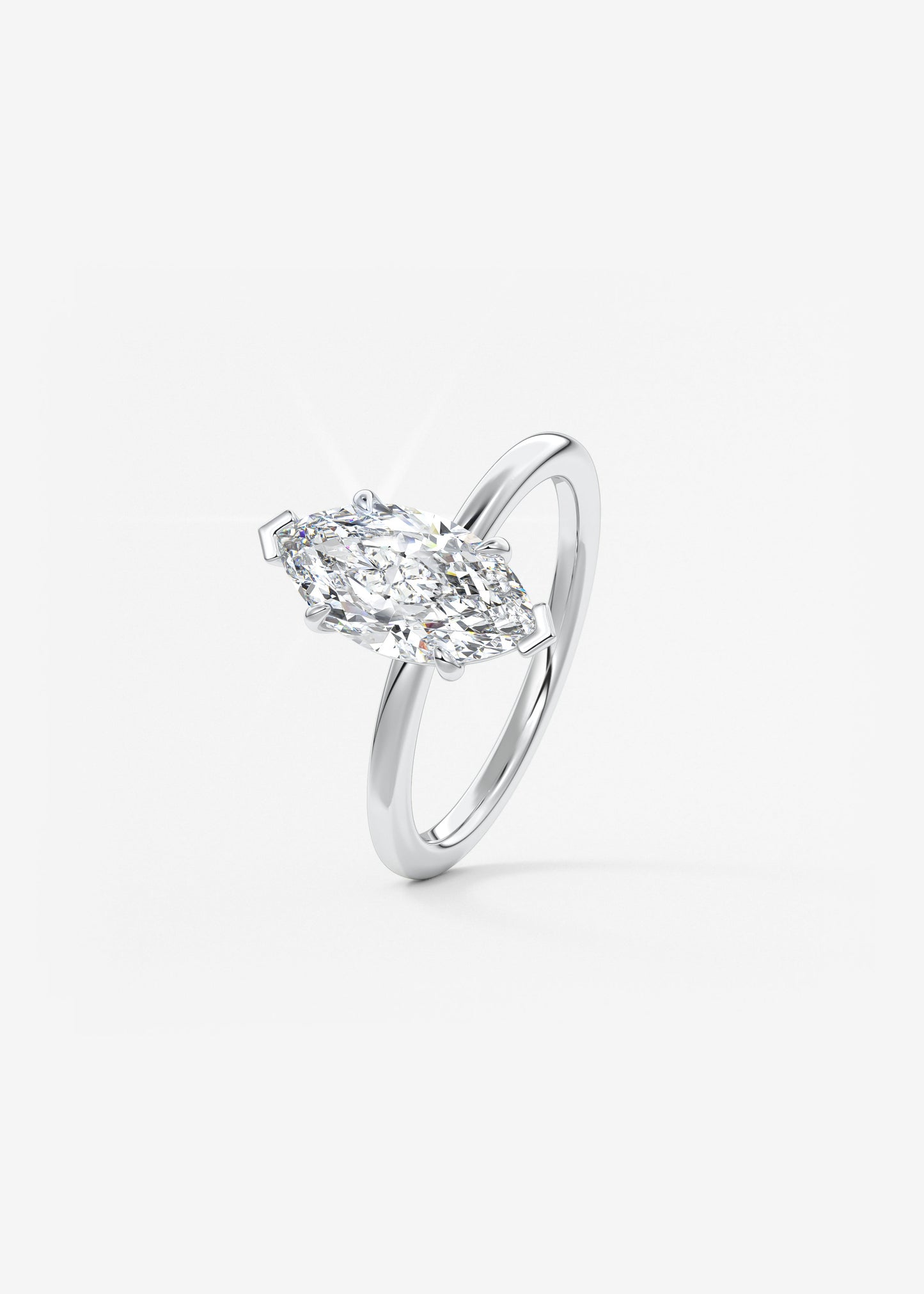 Oval Solitaire With Raised Basket Gallery Lab Grown Diamond Engagement Ring