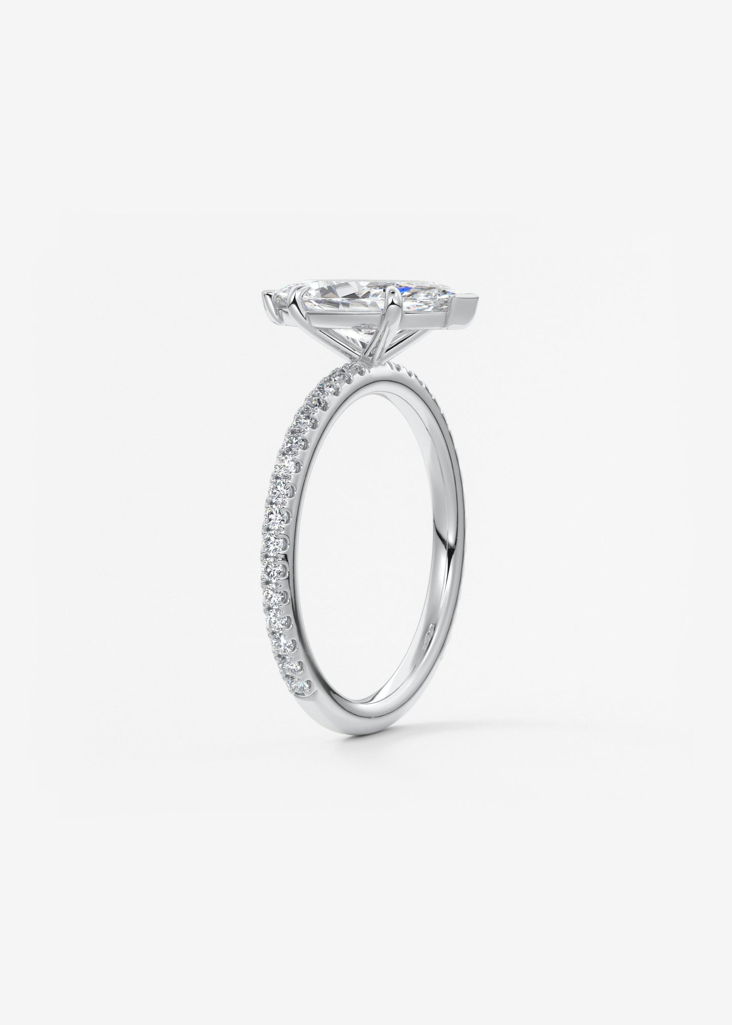 Oval Solitaire With Raised Basket Gallery Lab Grown Diamond Engagement Ring