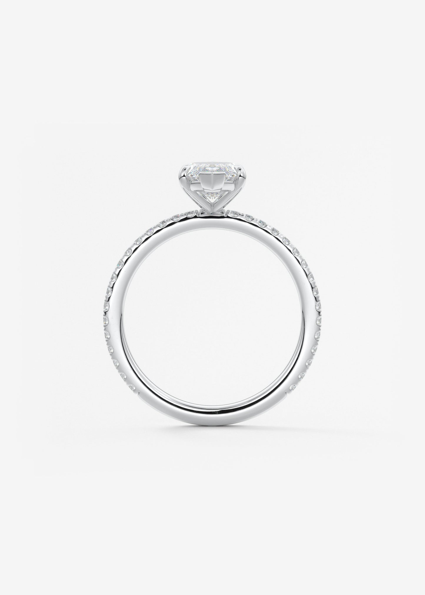 Oval Solitaire With Raised Basket Gallery Lab Grown Diamond Engagement Ring