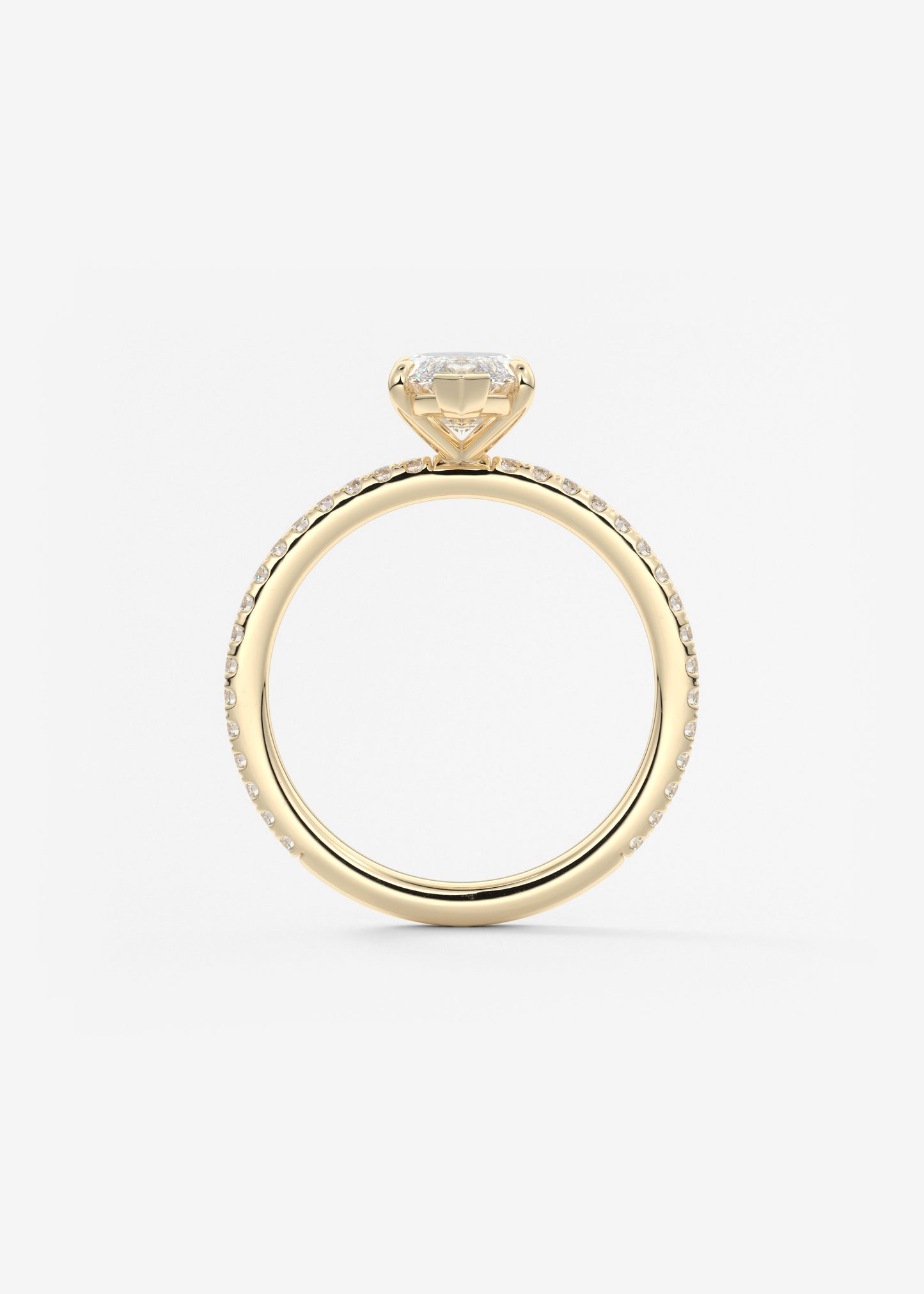 Oval Solitaire With Raised Basket Gallery Lab Grown Diamond Engagement Ring